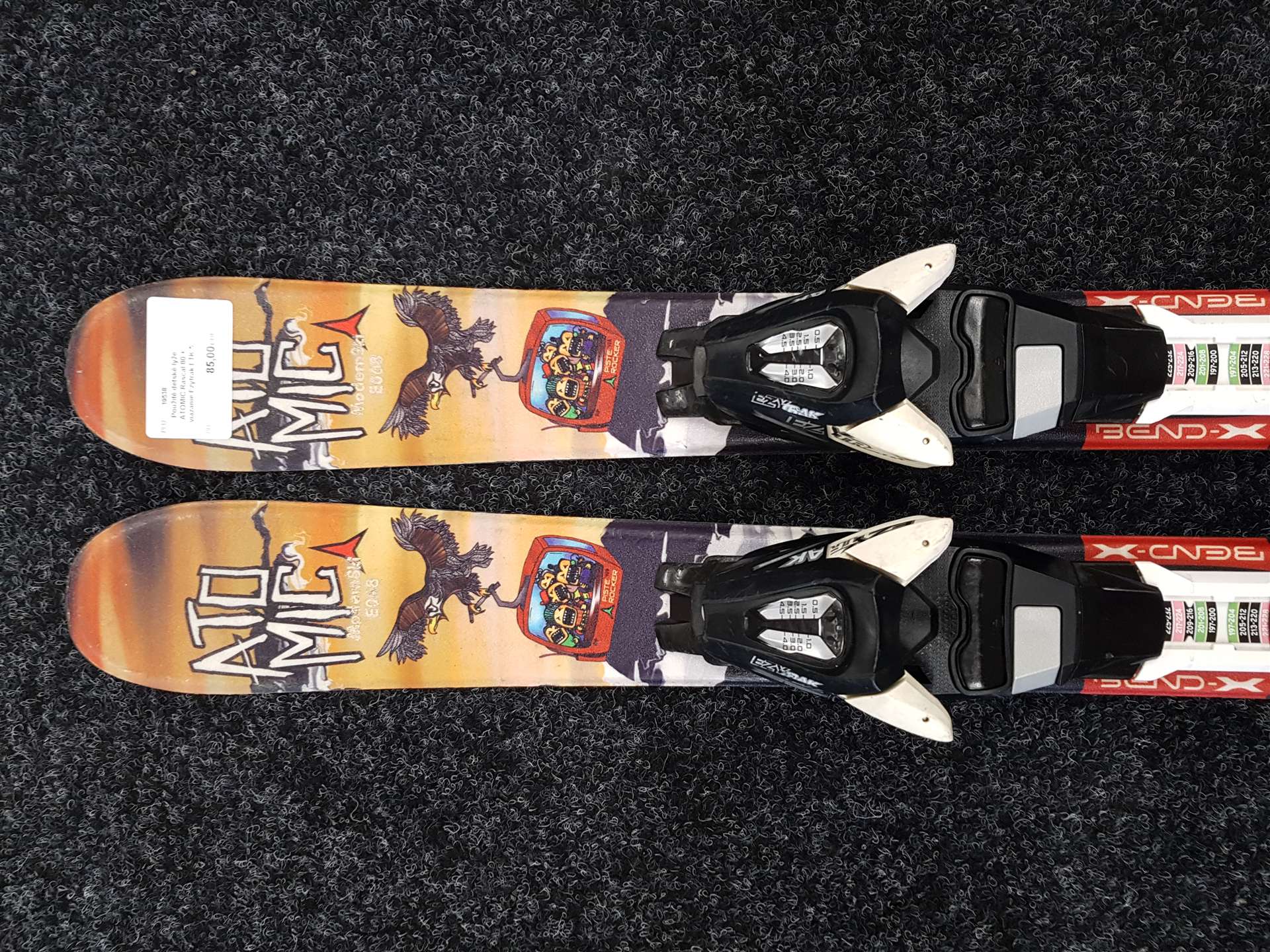 Rabljene dječje skije ATOMIC Rascal 80 + vezovi Ezytrak ETK 5