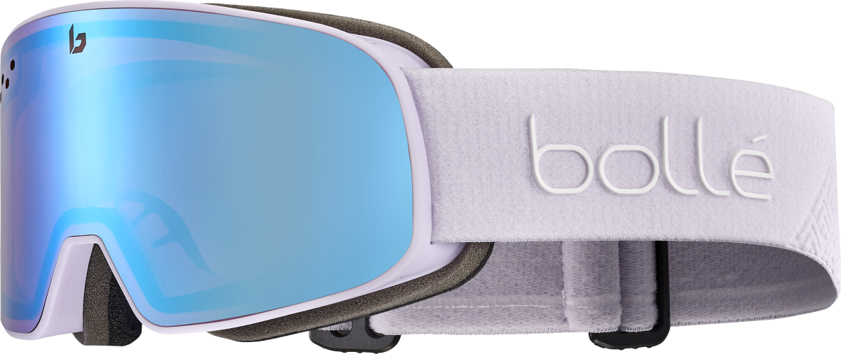 Bollé NEVADA Skibrille, Größe S, Rosa Matt - Azurblau, Kategorie 2
