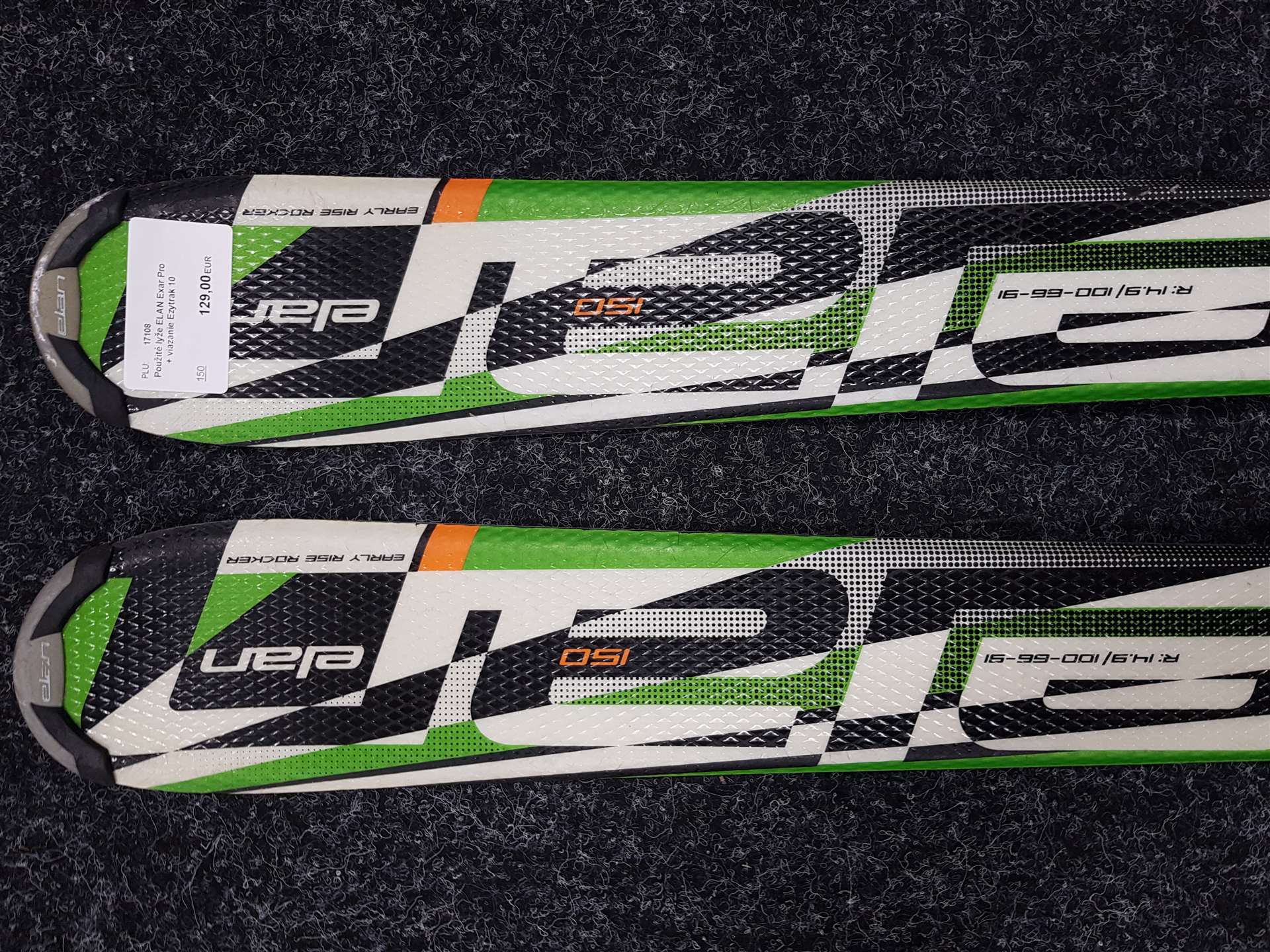 Použité lyže ELAN Exar Pro + viazanie Ezytrak 10