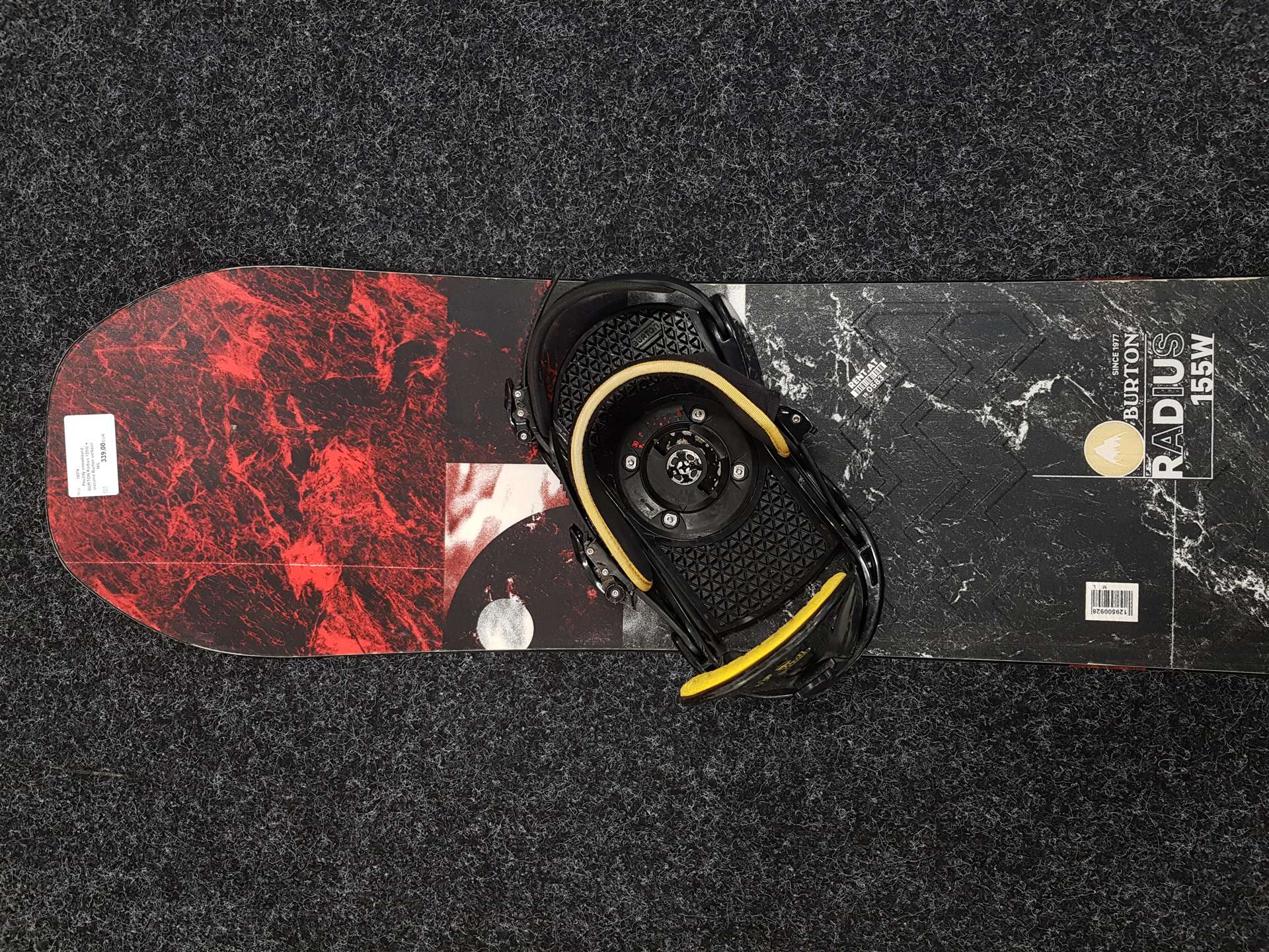 Použitý snowboard BURTON Radius 155W + viazanie Burton veľkosť M/L