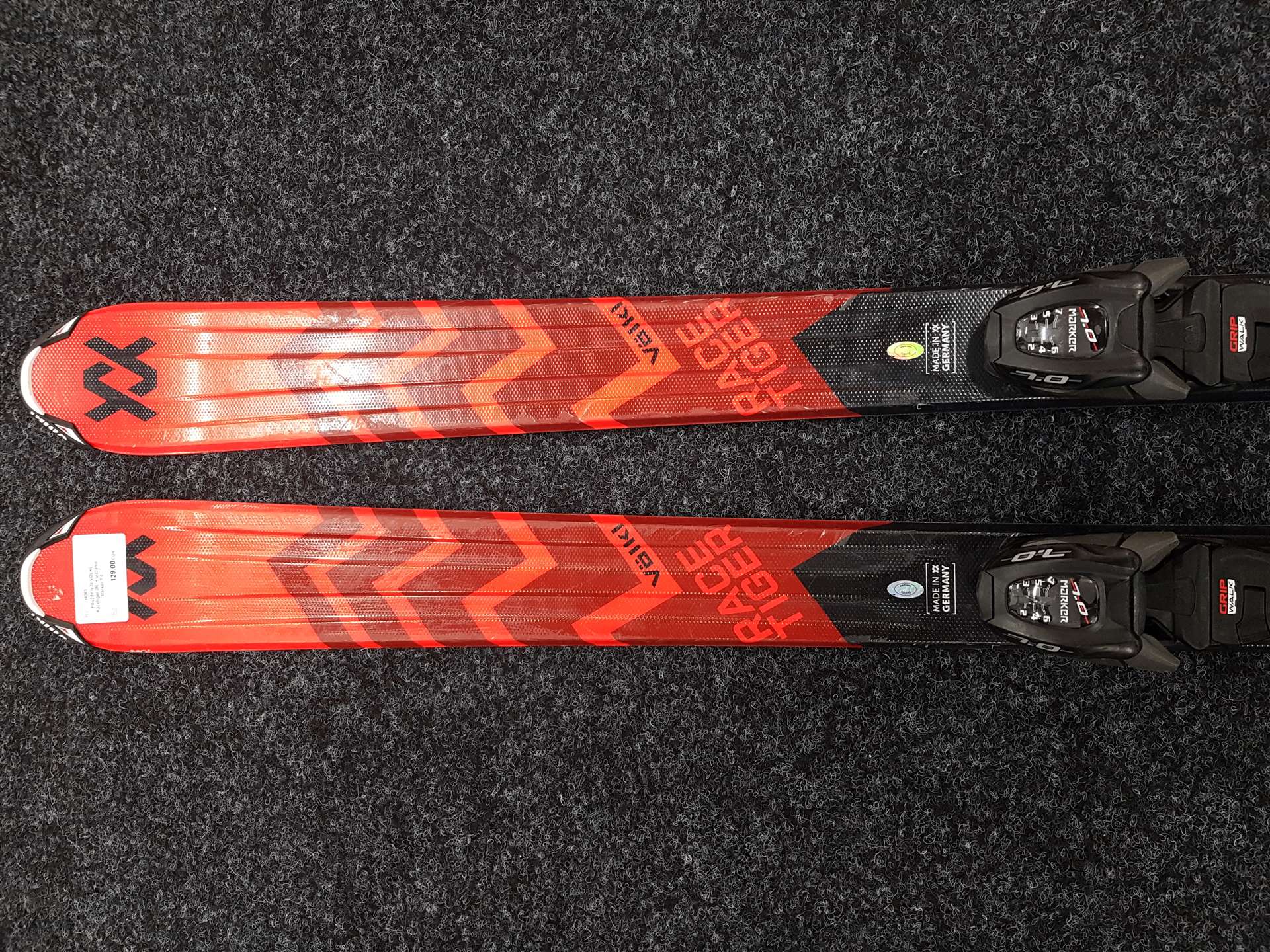 Použité lyže VOLKL Racetiger JR + vázání Marker 7.0