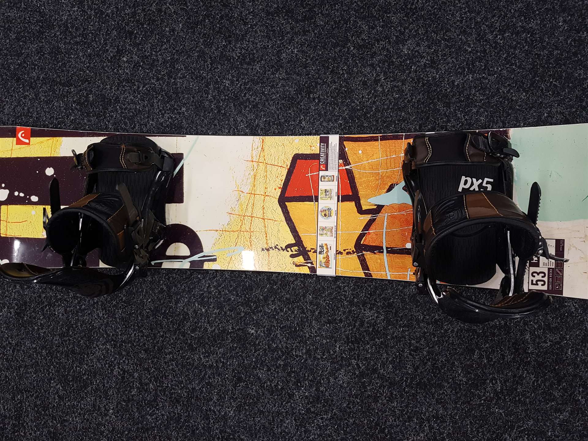 Použitý snowboard HEAD Ignition Rocka + viazanie Head veľkosť L