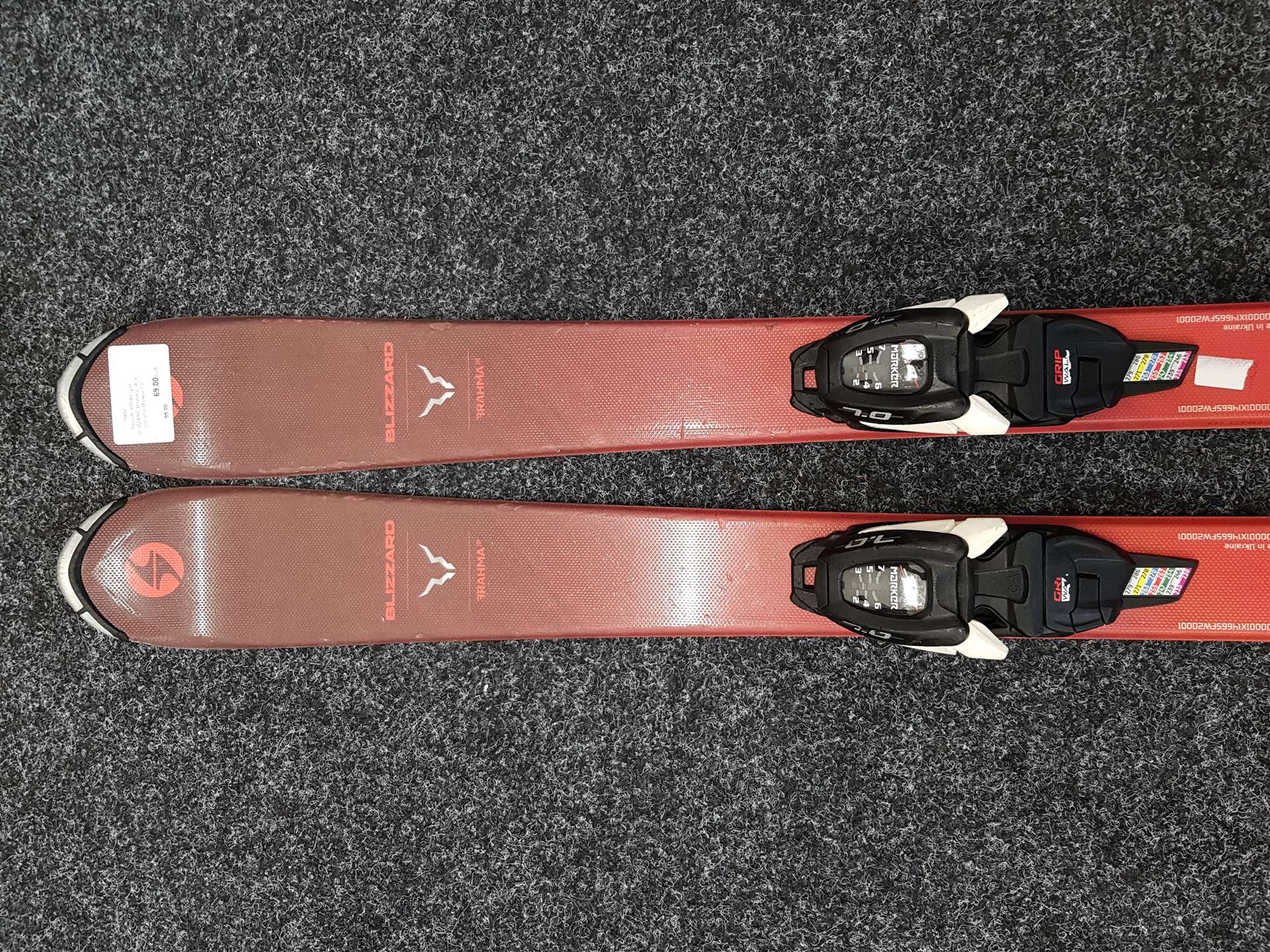 Gebrauchte Kinderski BLIZZARD Brahma JR + Bindungen Marker 7.0