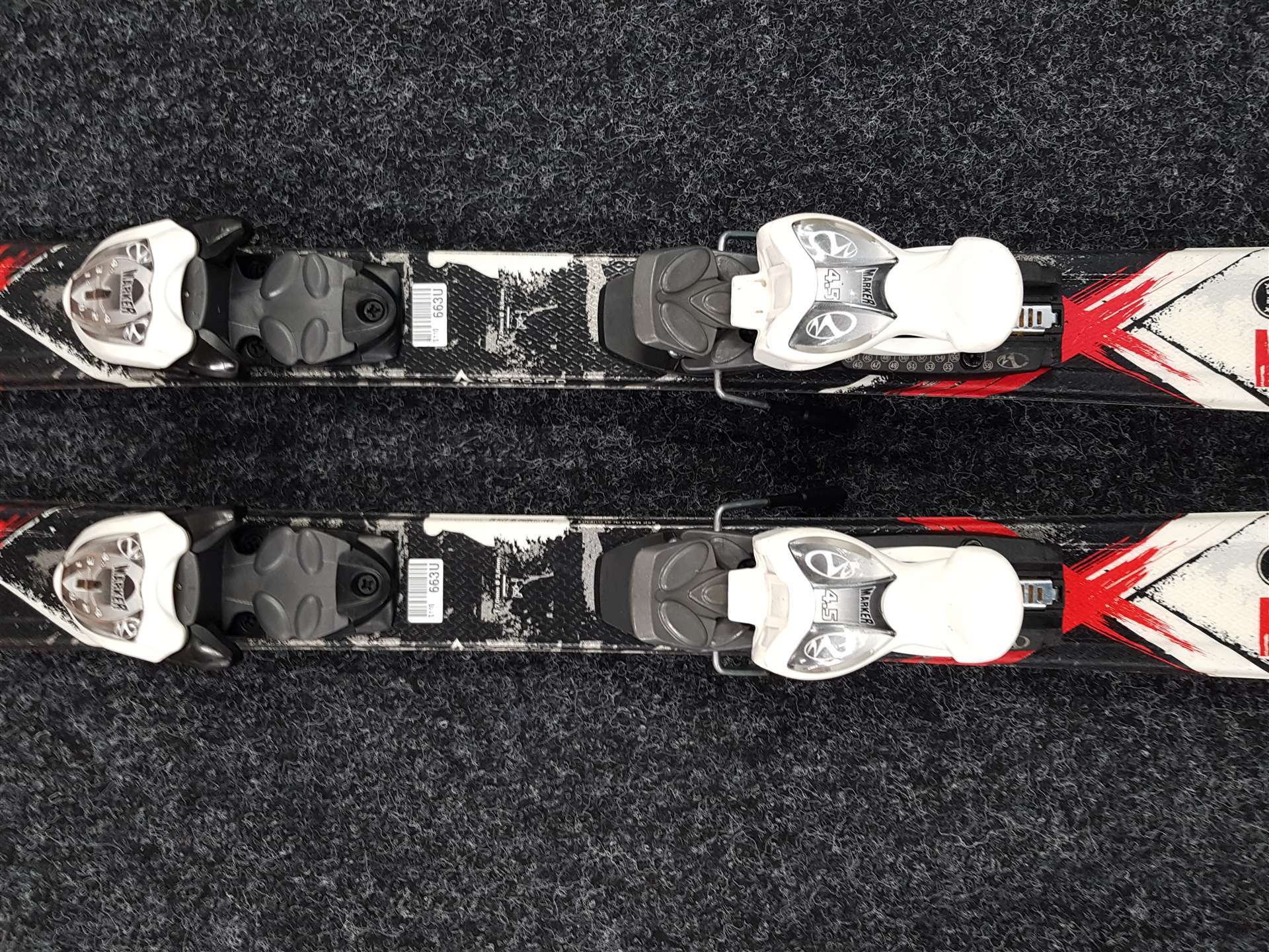 Skis enfant d'occasion TECNOPRO XT Team + fixations Marker 4.5