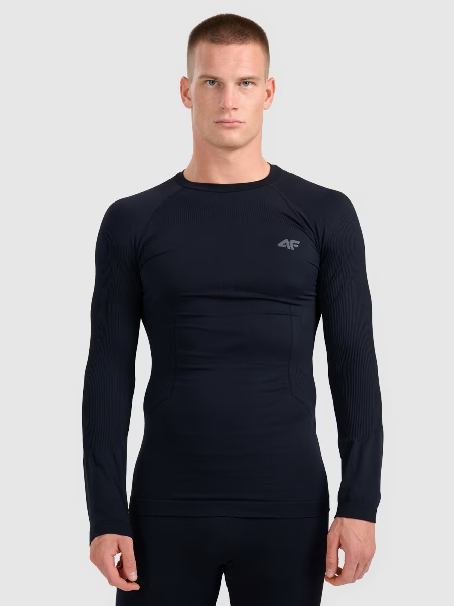 Bielizna termiczna męska 4F M233 DEEP BLACK top