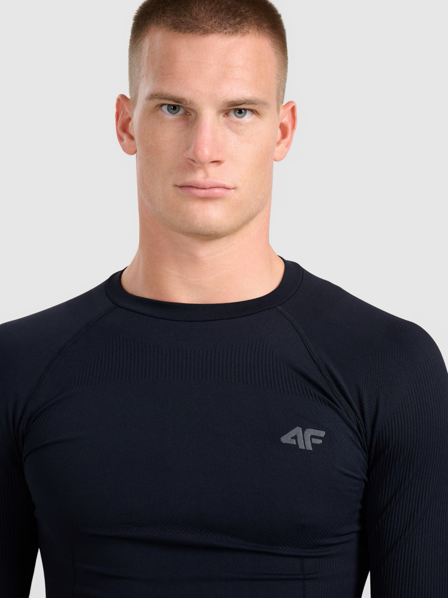 Bielizna termiczna męska 4F M233 DEEP BLACK top