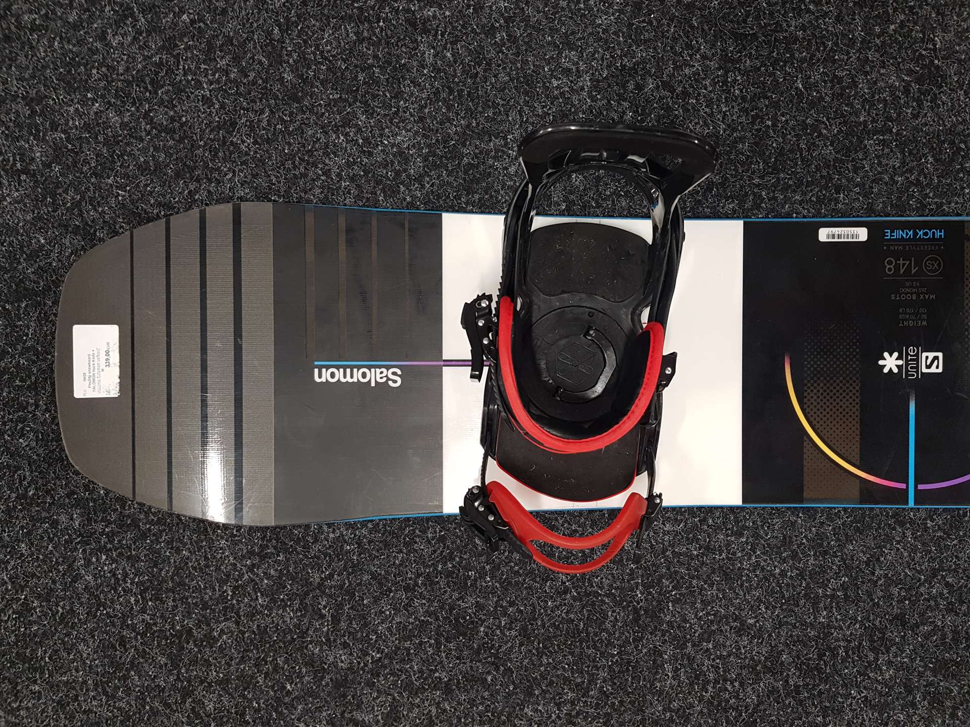 Használt SALOMON Huck Knife snowboard + Salomon kötés M-es méret