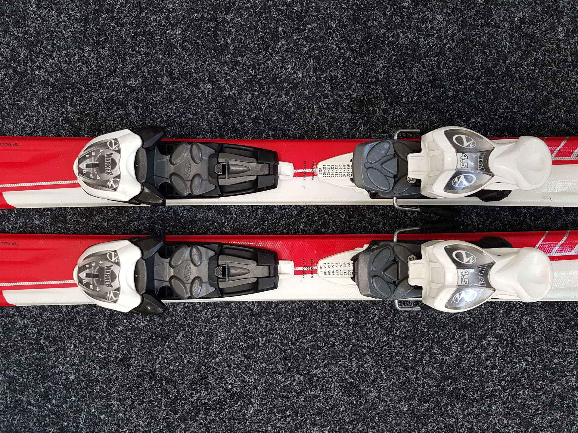 Używane narty dziecięce VOLKL Racetiger GS Junior + wiązania Marker 4.5