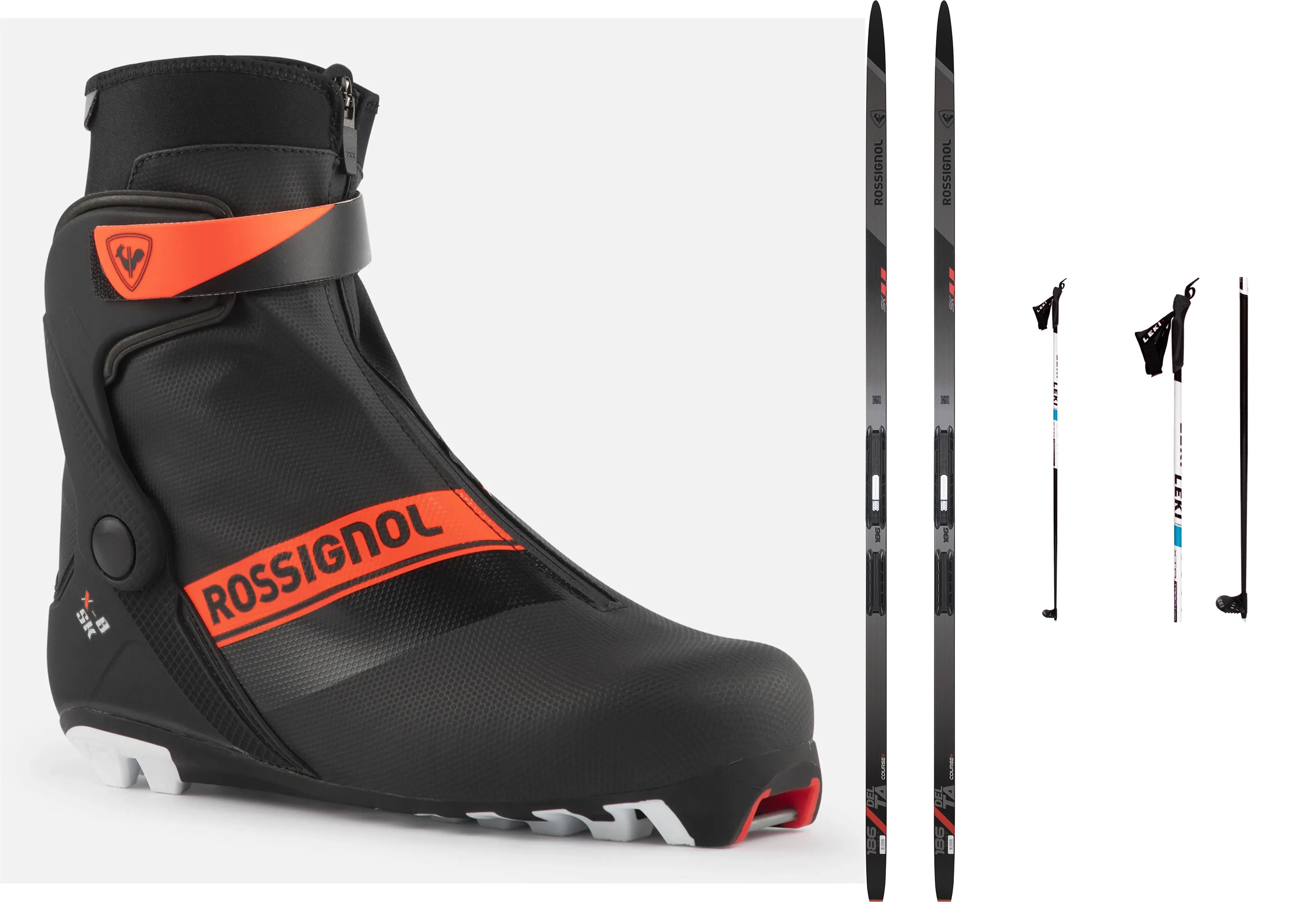 Běžecké lyže Rossignol DELTA + Vázání RJK1001 + boty Rossignol + hole
