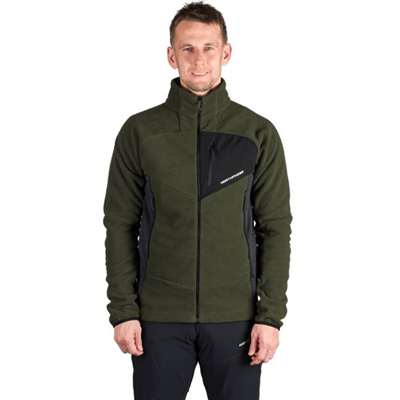 Hanorac bărbătesc din fleece NORTHFINDER JEDRZEJ negru închis/verde