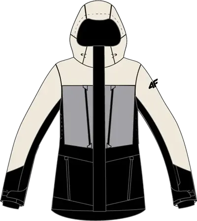 Dámska lyžiarska bunda 4F F0996 CREME