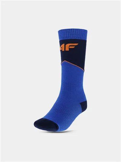 Chaussettes de ski pour enfants 4F M121 Cobalt