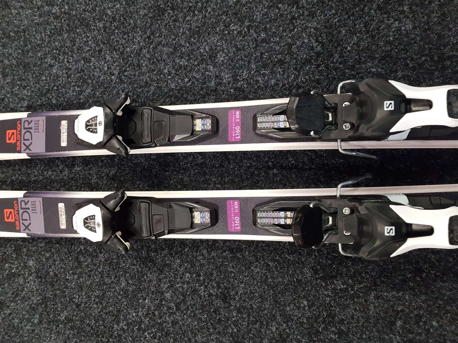 Sci SALOMON XDR Focus usati + attacchi Salomon 10.0