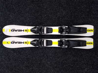 Rabljene dječje skije HEAD Supershape Team + vezovi Tyrolia SR 4.5