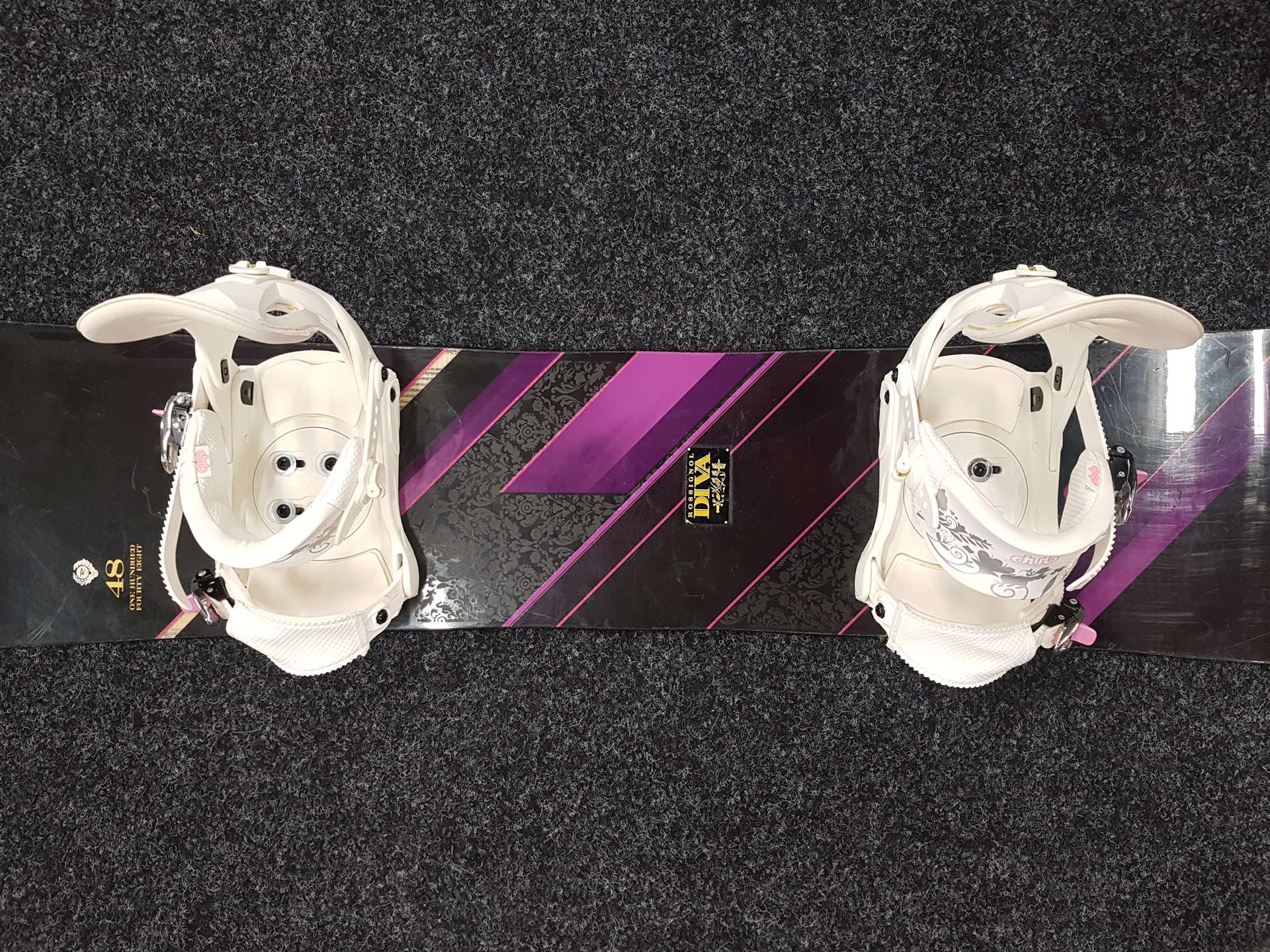 Tabla de snowboard Rossignol Diva usada + fijaciones Rossignol talla S/M