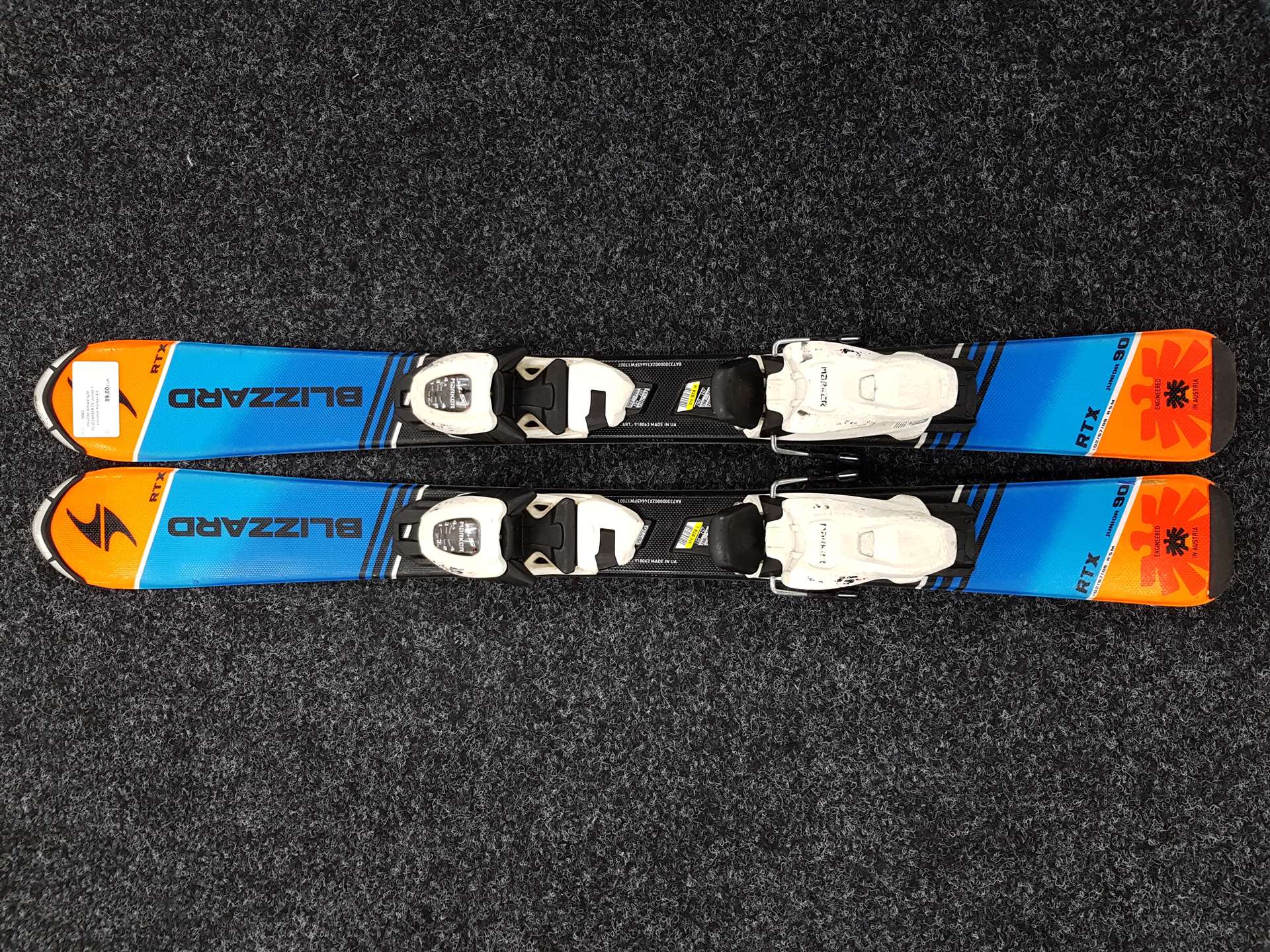 Použité dětské lyže BLIZZARD RTX Junior + vázání Marker 4.5