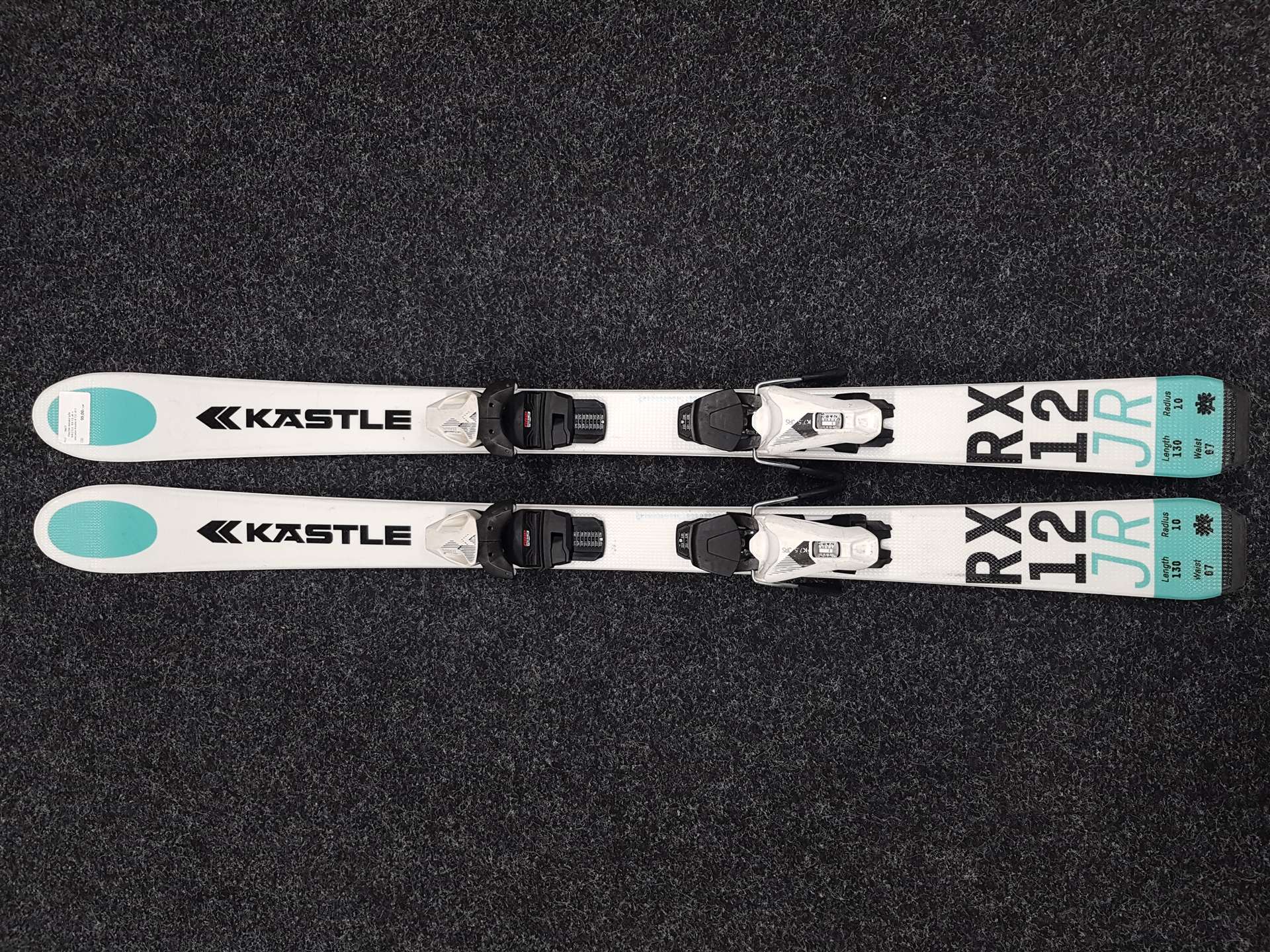 Używane narty dziecięce KASTLE RX 12 JR + wiązania Kastle K 7.5 JRS
