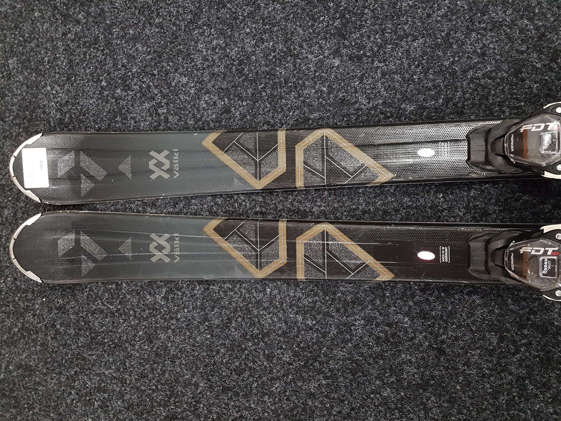 Sci VOLKL Flair Viola usati + attacchi Marker FDT 10