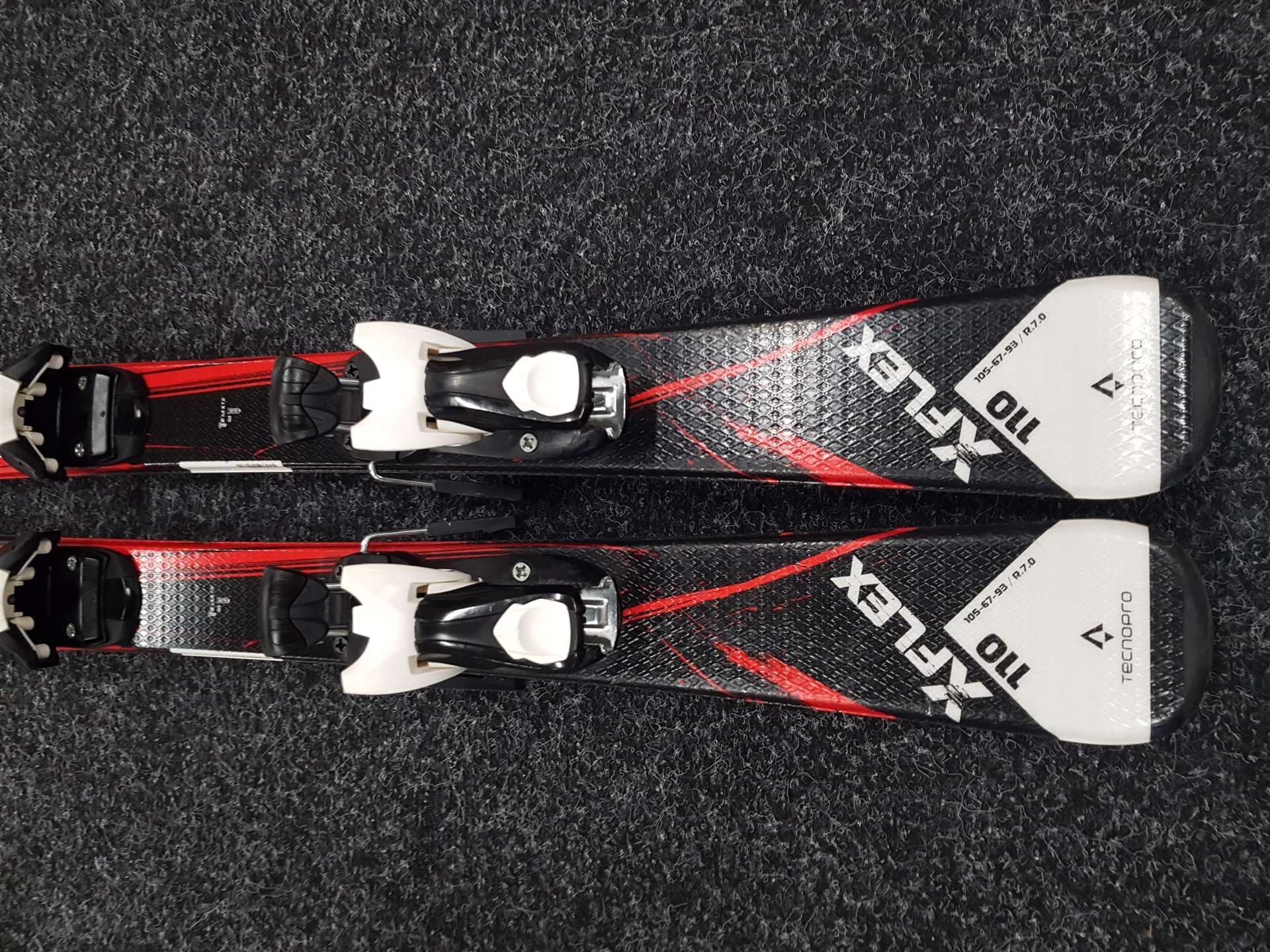 Gebrauchte Kinderski TECNOPRO XT Team + Tecnopro TC 45 Bindungen