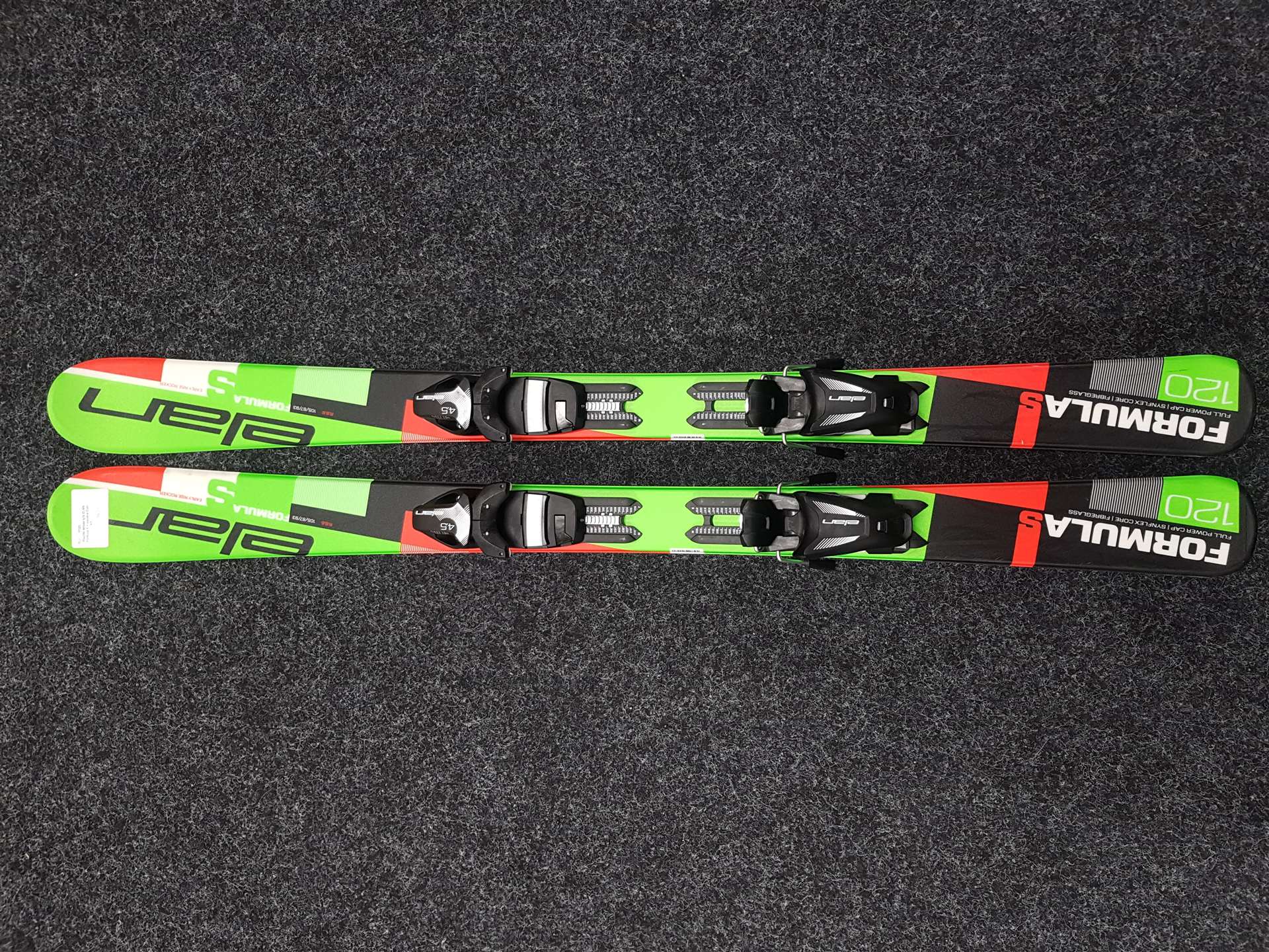 Použité detské lyže ELAN Formula S + viazanie Elan 4.5