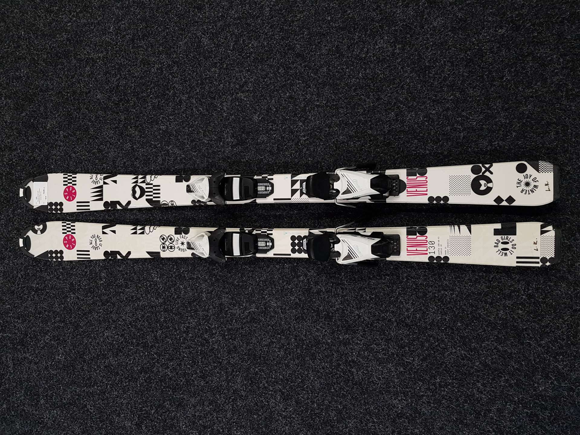 Gebrauchte Kinderskier SPORTEN Venus + Tyrolia SLR 7.5 Bindungen