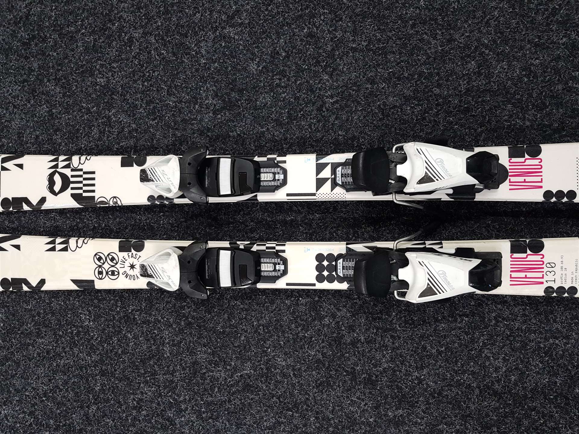 Gebrauchte Kinderskier SPORTEN Venus + Tyrolia SLR 7.5 Bindungen
