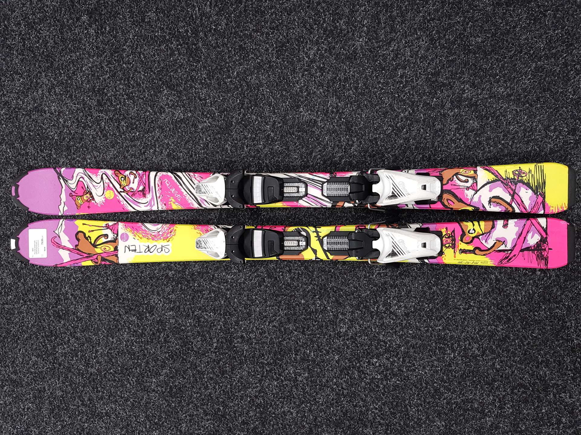 Použité detské lyže SPORTEN Rocker + viazanie Tyrolia 4.5