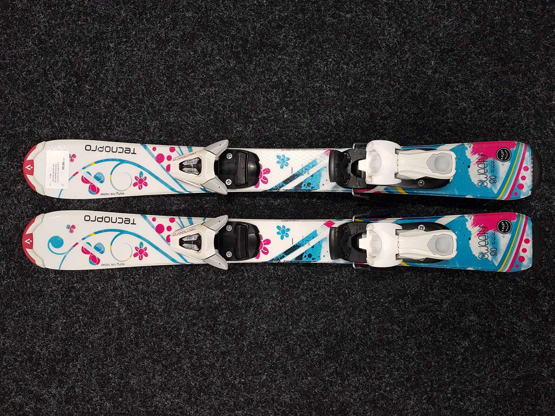 Używane narty dziecięce TECNOPRO Sweety + wiązania Tecnopro 4.5