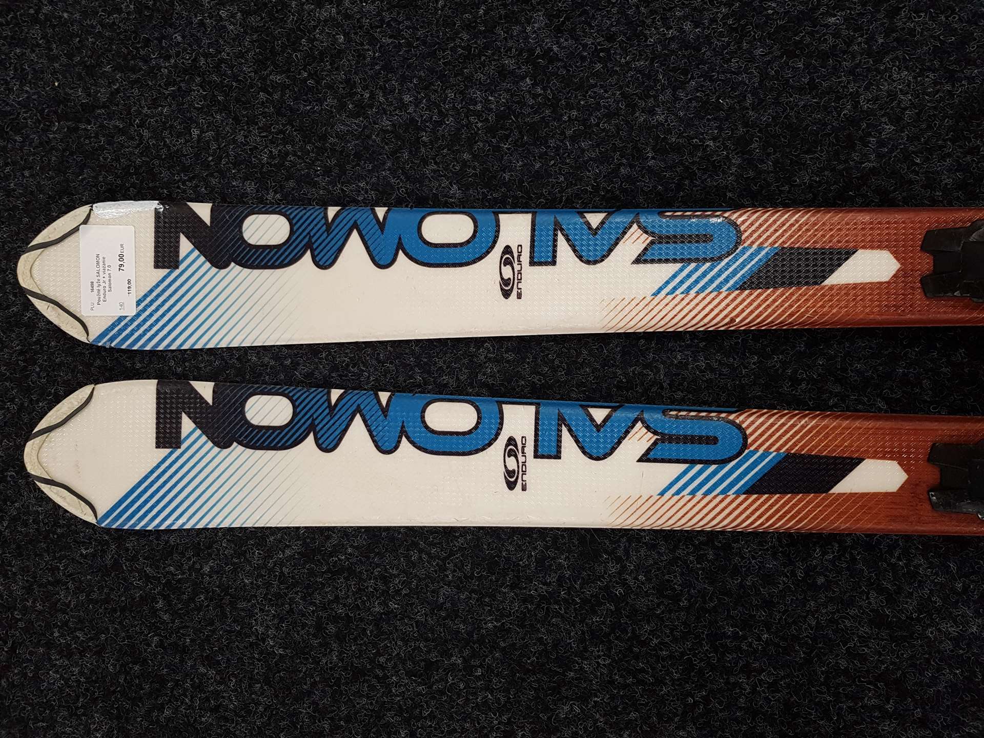 Použité lyže SALOMON Enduro Jr. + vázání Salomon 7.0