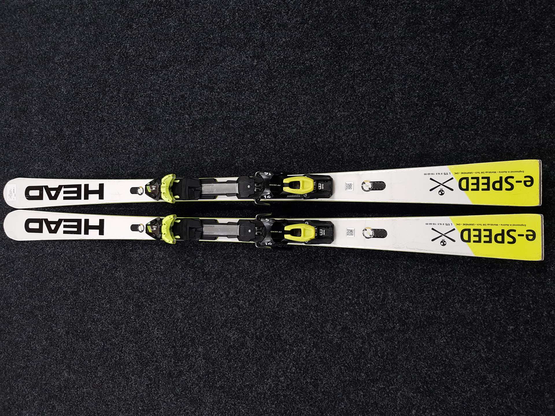 Použité lyže HEAD e-SPEED + vázání Head Freeflex 14