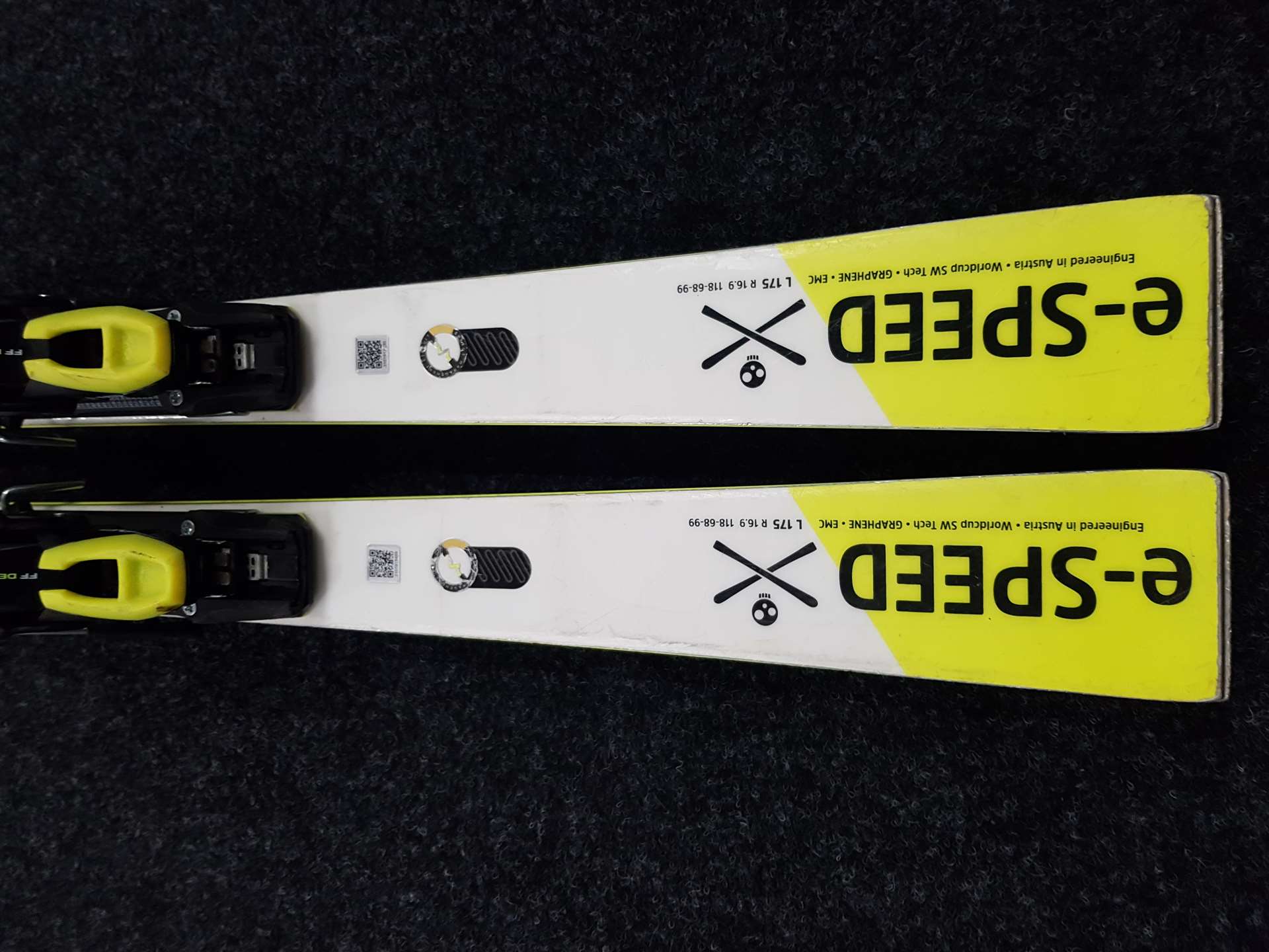 Použité lyže HEAD e-SPEED + vázání Head Freeflex 14