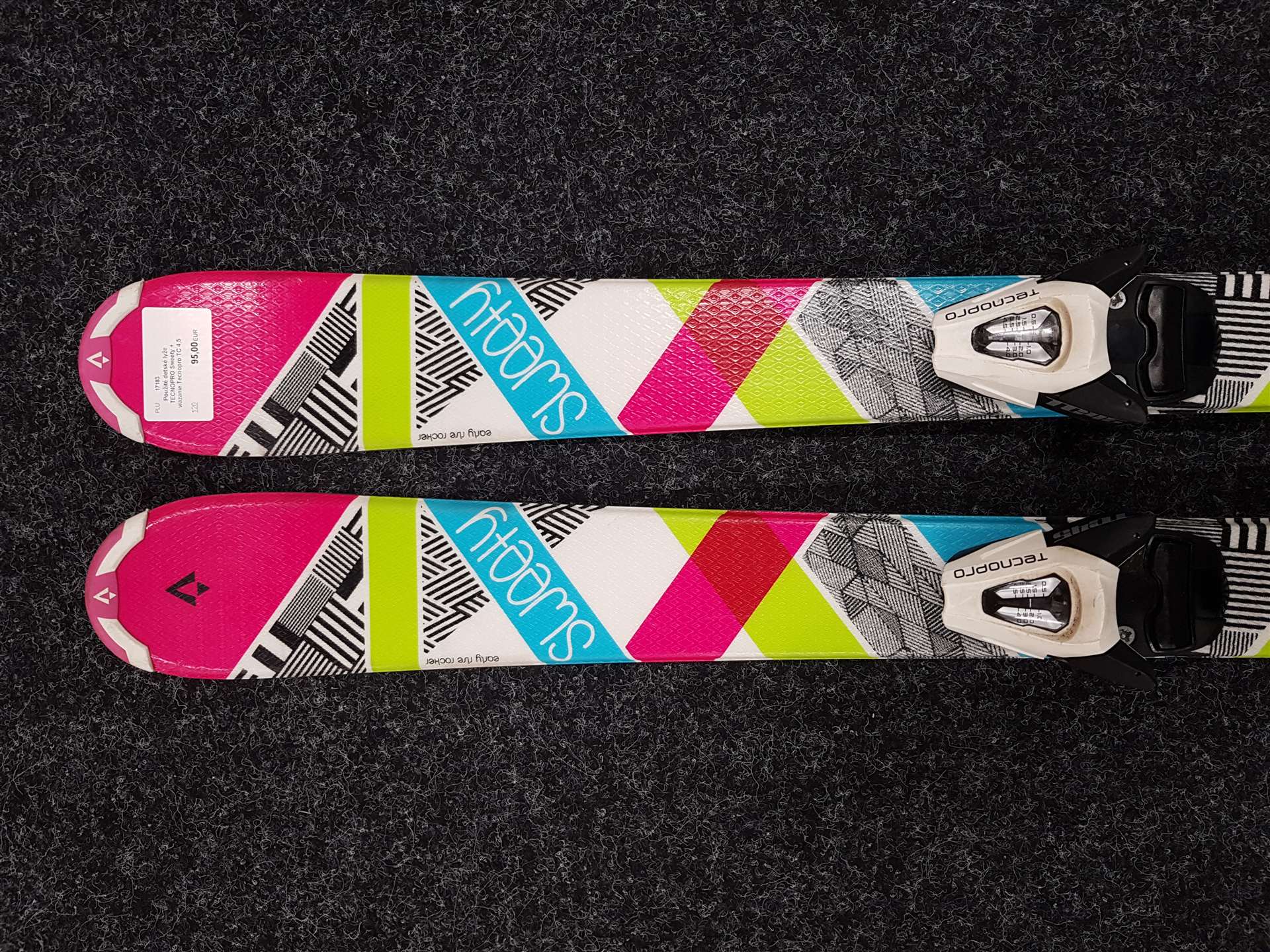 Używane narty dziecięce TECNOPRO Sweety + wiązania Tecnopro TC 4.5