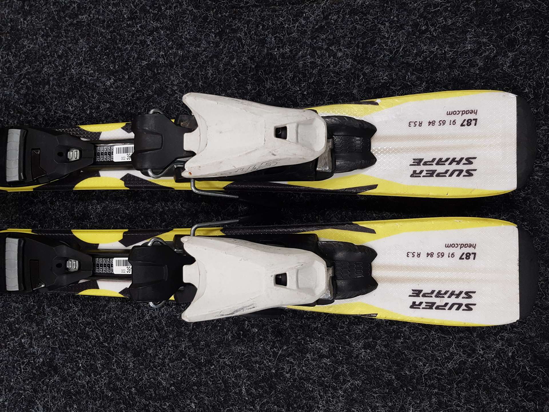 Použité detské lyže HEAD Team + viazanie Head LRX 4,5