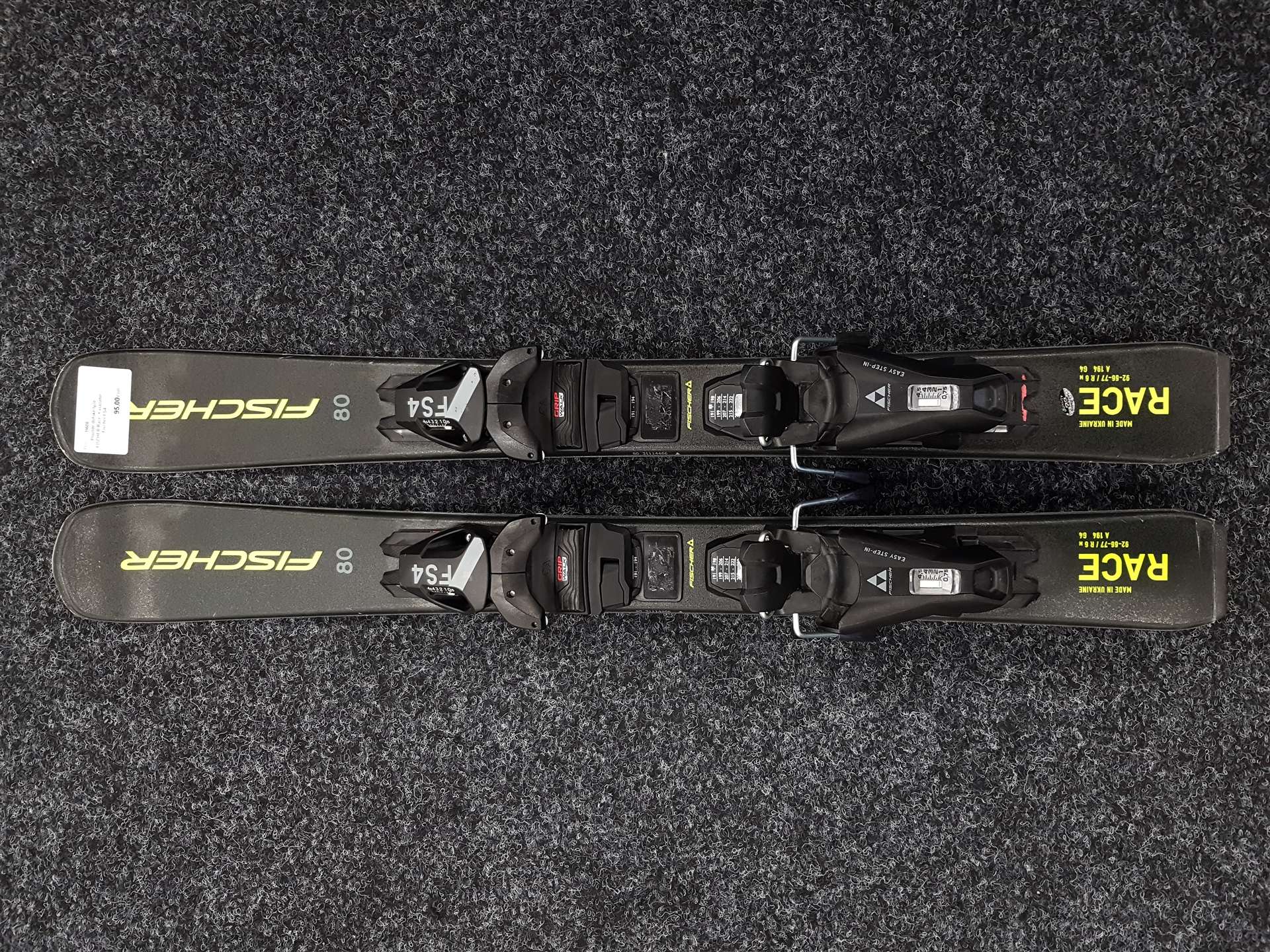 Gebrauchte FISCHER Race Kinderski + Fischer FS4 Bindungen