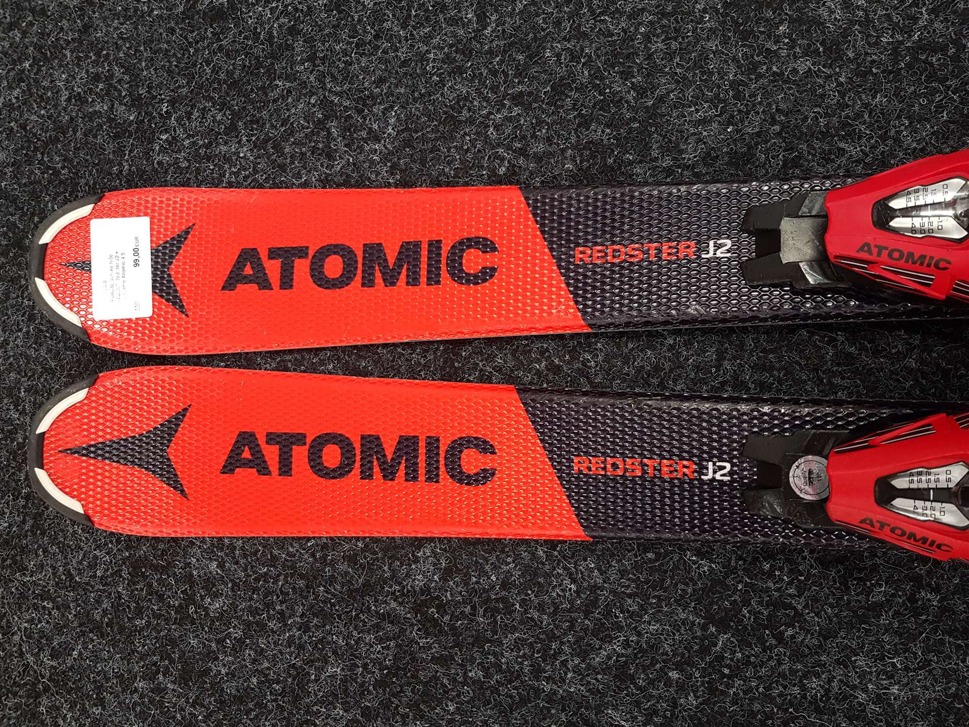 Gebrauchte Kinderski ATOMIC Redster J2 + Atomic 4.5 Bindungen