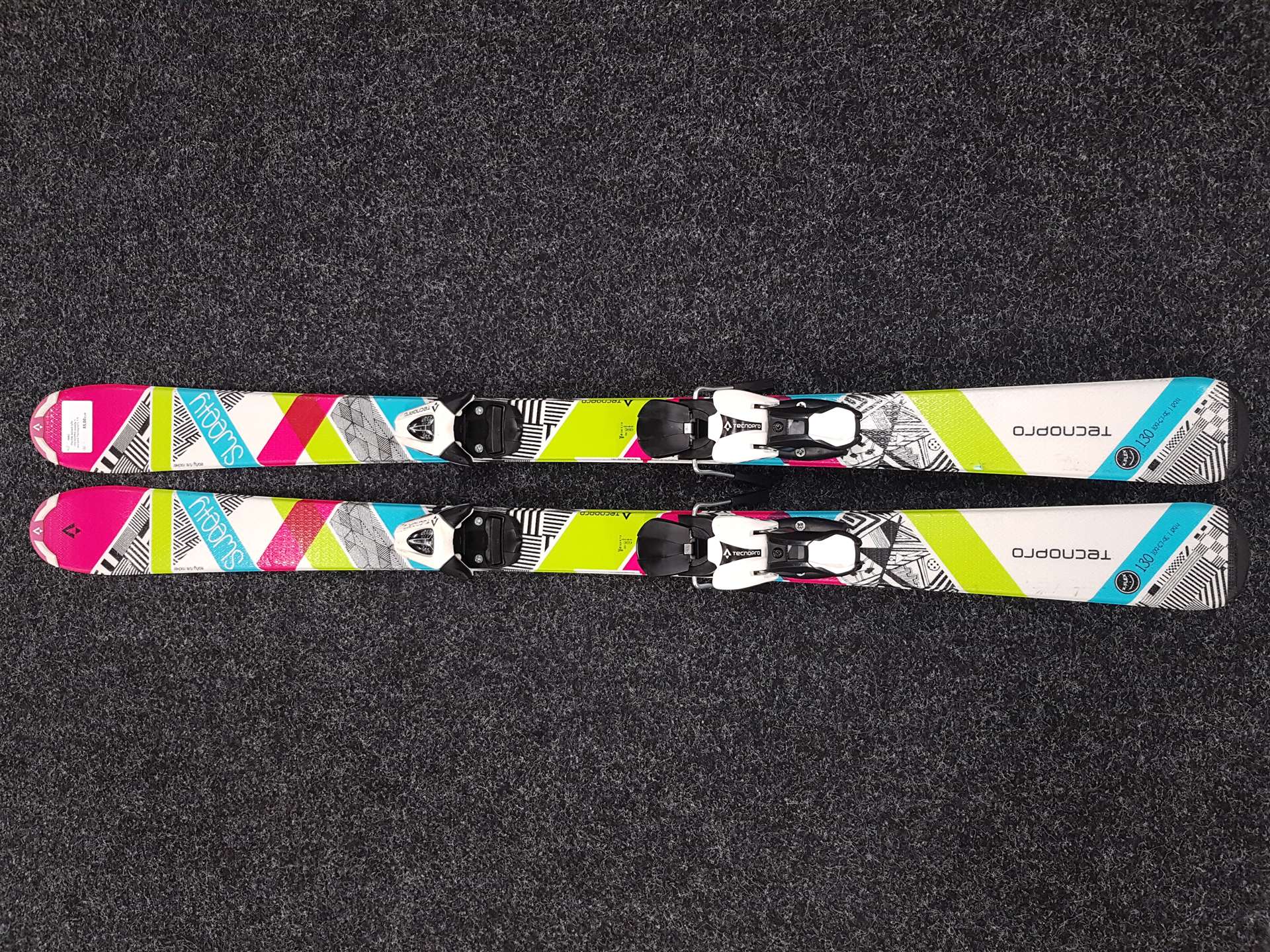 Rabljene dječje skije TECNOPRO Sweety + vezovi TecnoproTL 7.5