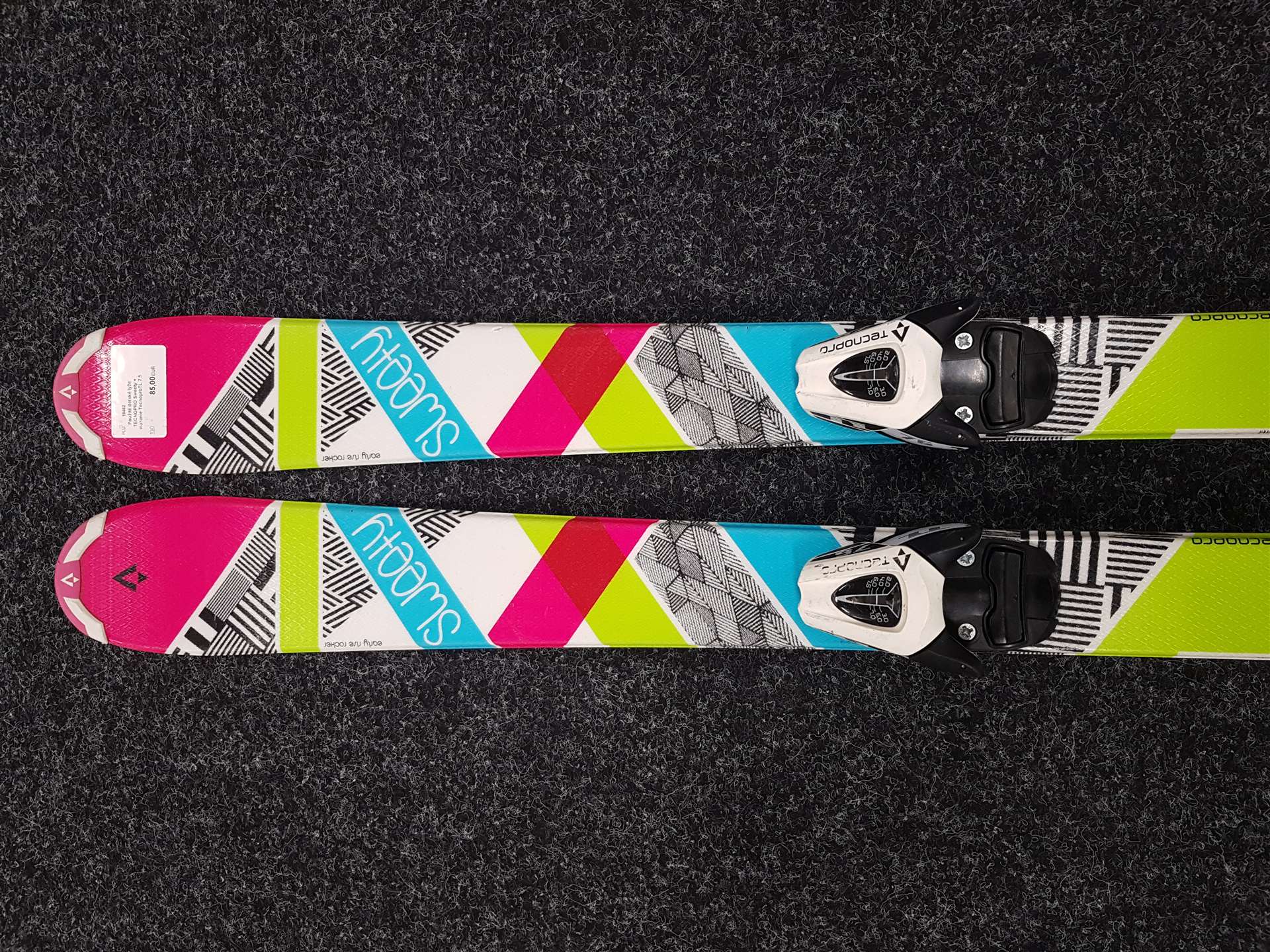 Rabljene dječje skije TECNOPRO Sweety + vezovi TecnoproTL 7.5