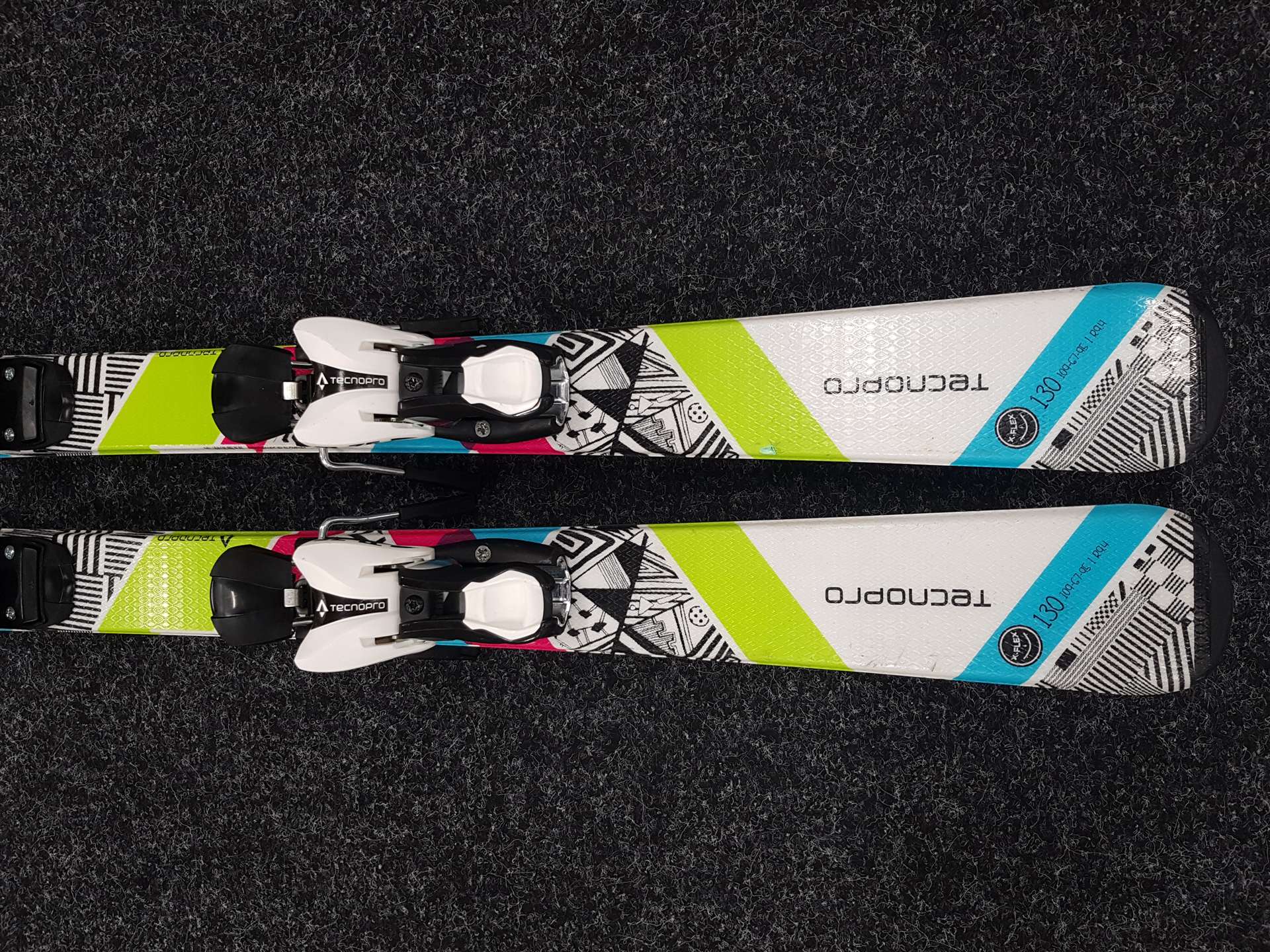 Rabljene dječje skije TECNOPRO Sweety + vezovi TecnoproTL 7.5