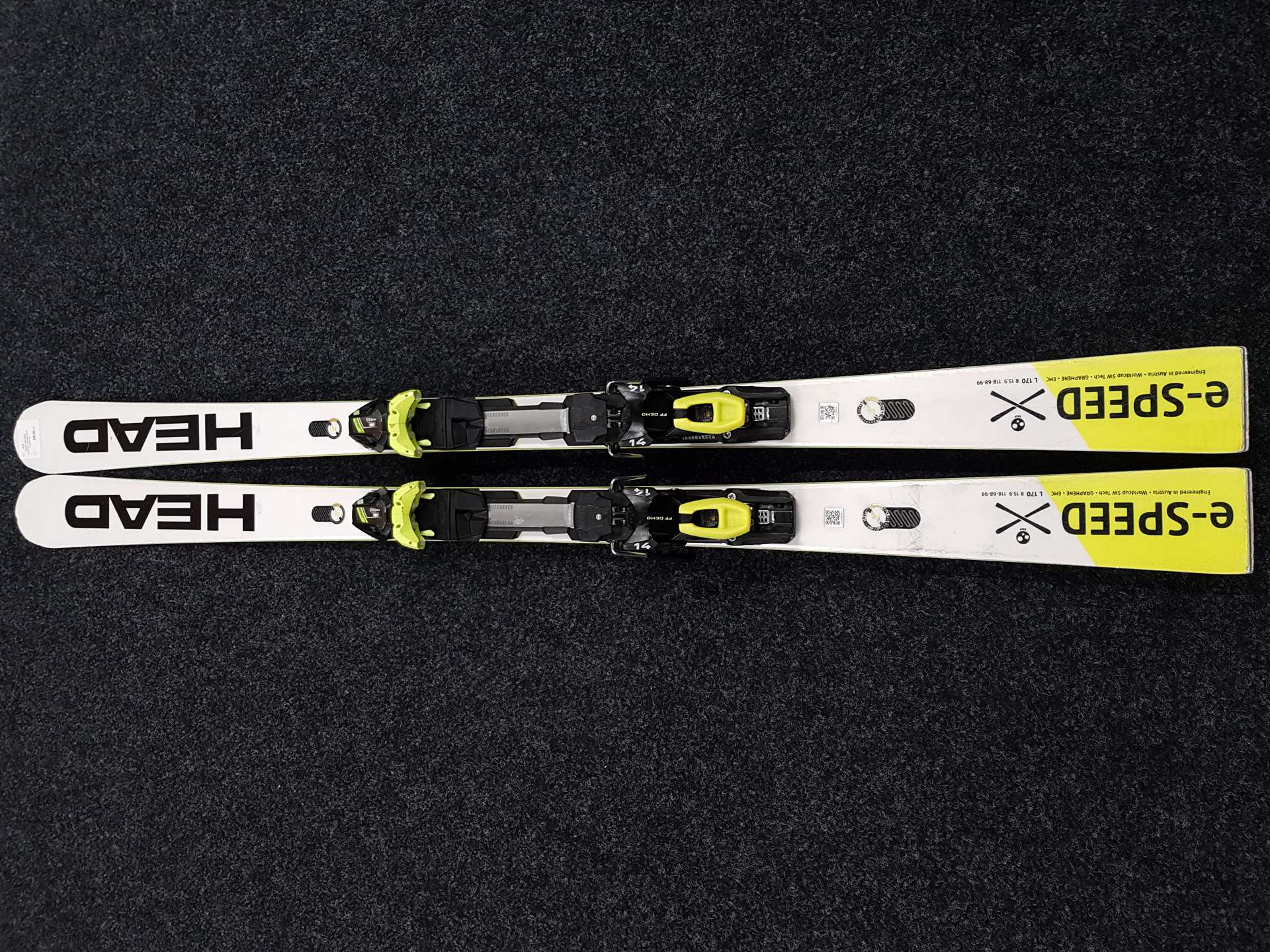 Použité lyže HEAD e-SPEED + vázání Head Freeflex 14