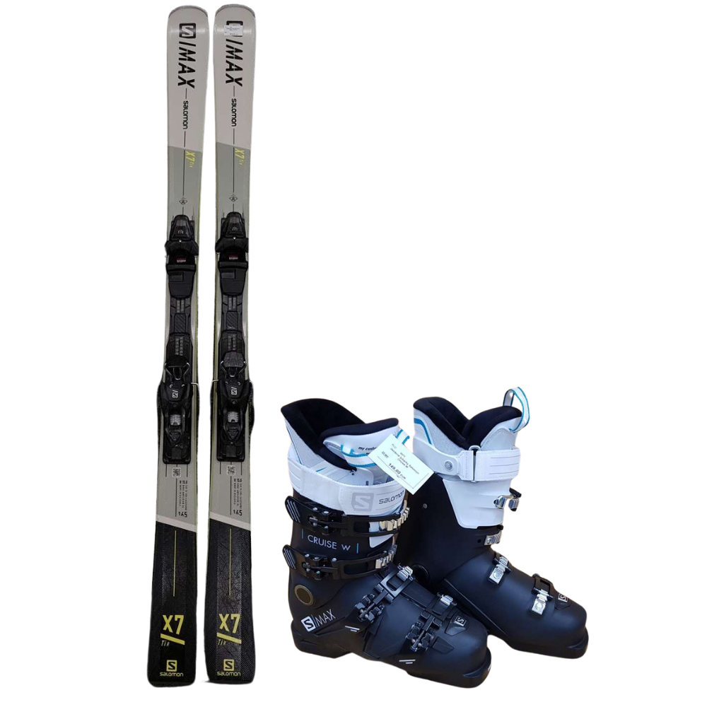 Schiuri bazar Salomon S/Max X7 Tir + bocanci de schi Salomon 