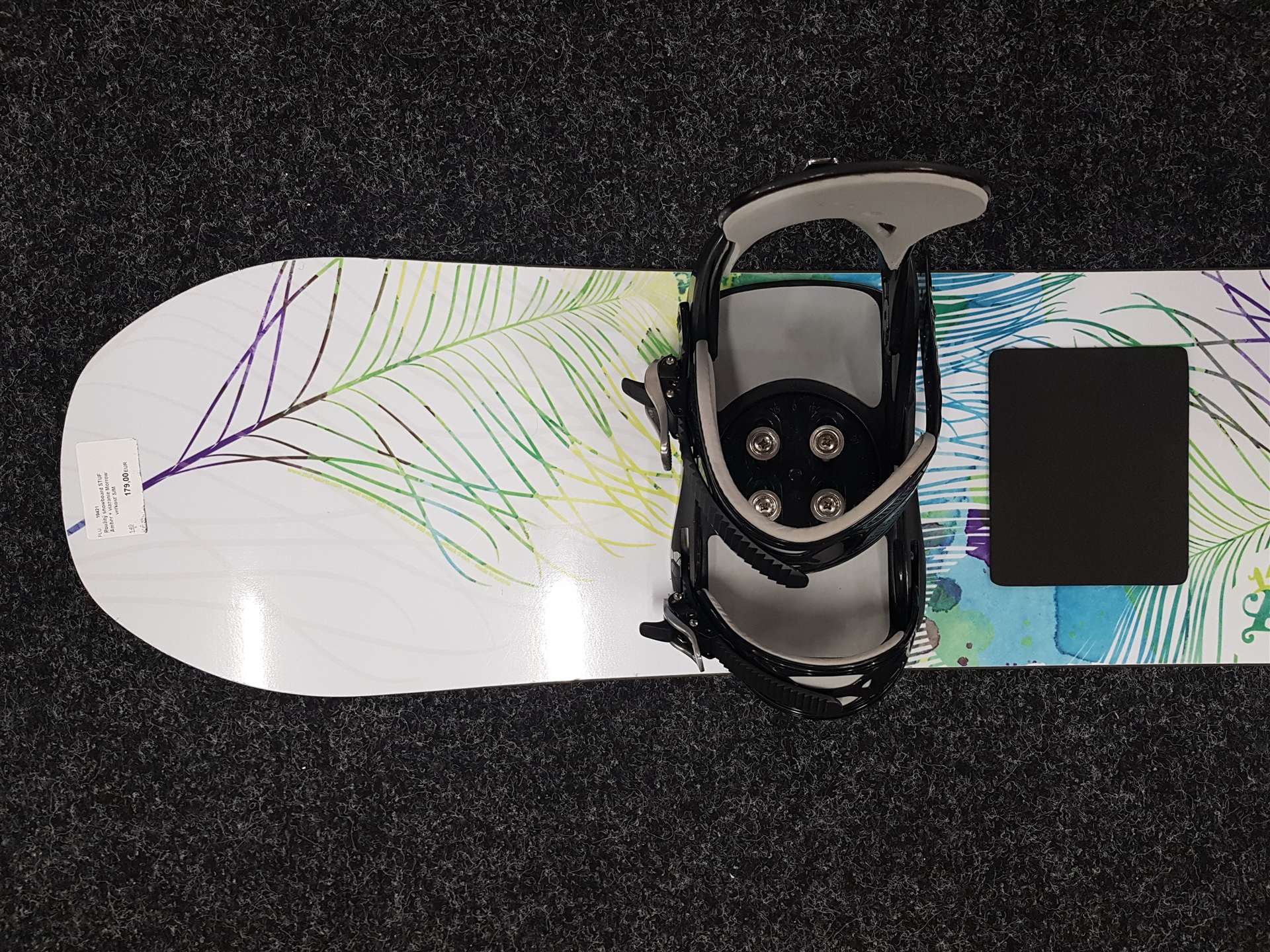 Gebrauchtes Snowboard STUF Amber + Morrow Bindungen Größe S/M
