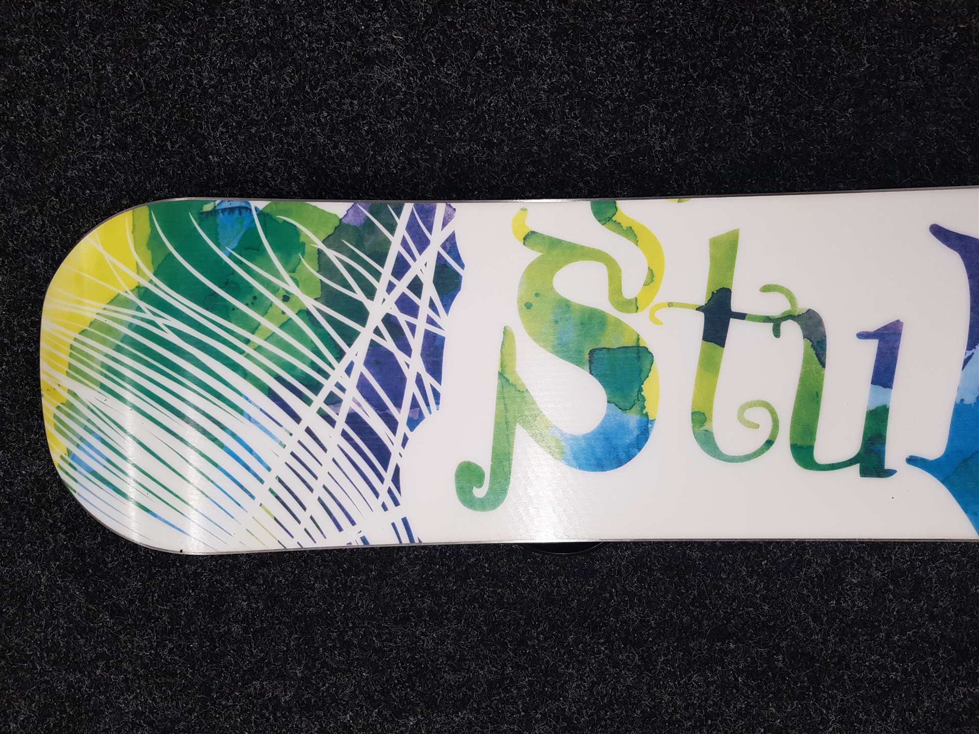 Gebrauchtes Snowboard STUF Amber + Morrow Bindungen Größe S/M