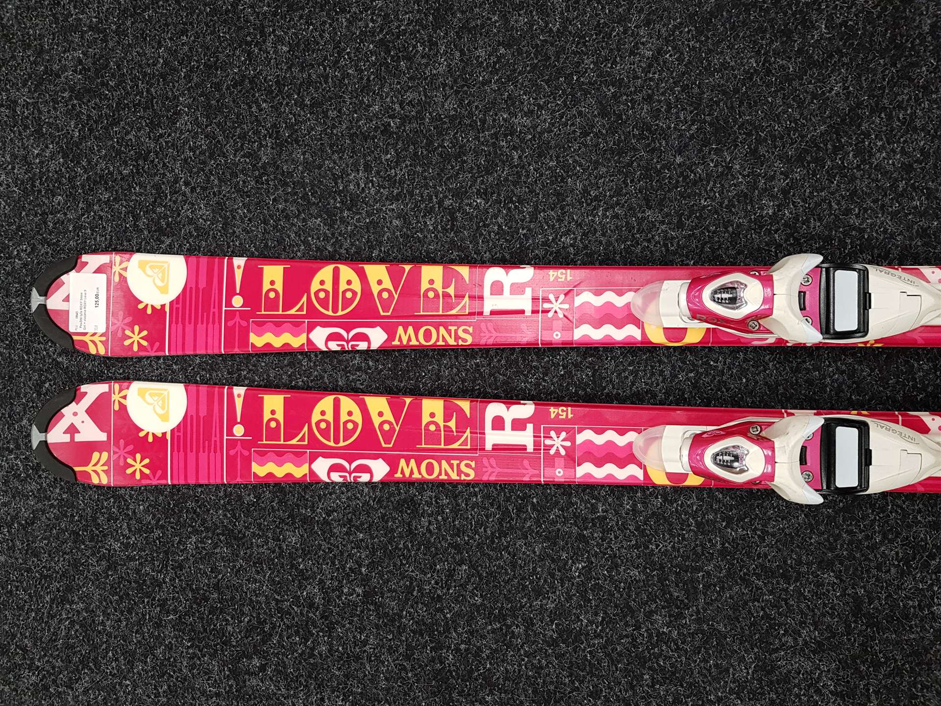 Esquís ROXY Snow Girl usados + fijaciones ROXY Love 9