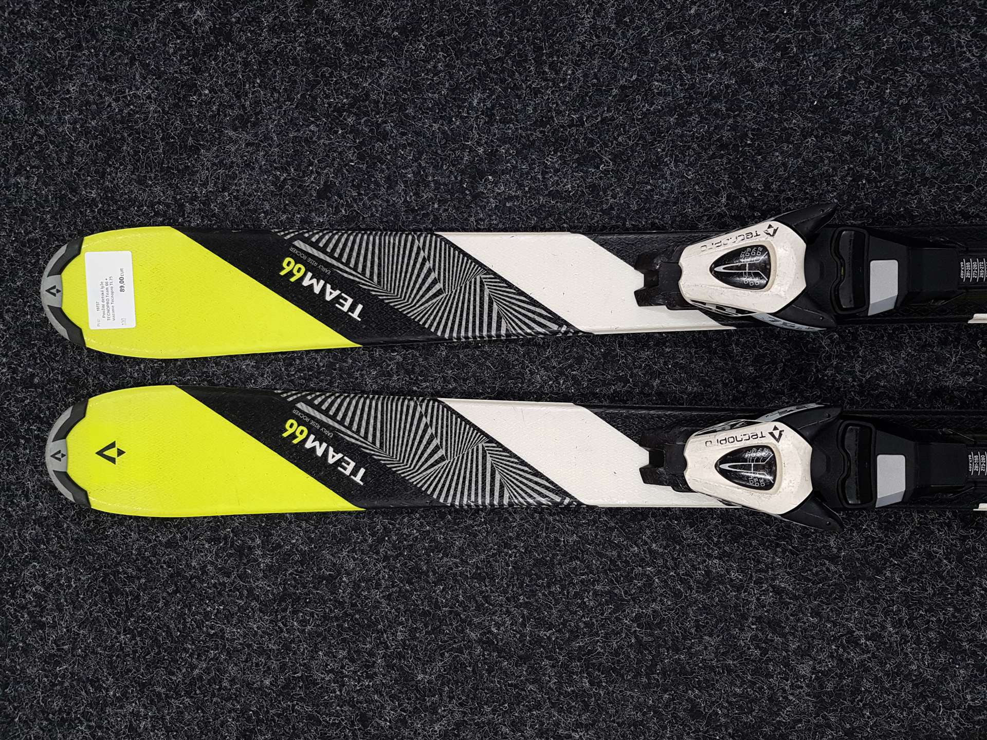 Použité detské lyže TECNOPRO Team 66 + viazanie Tecnopro TL75