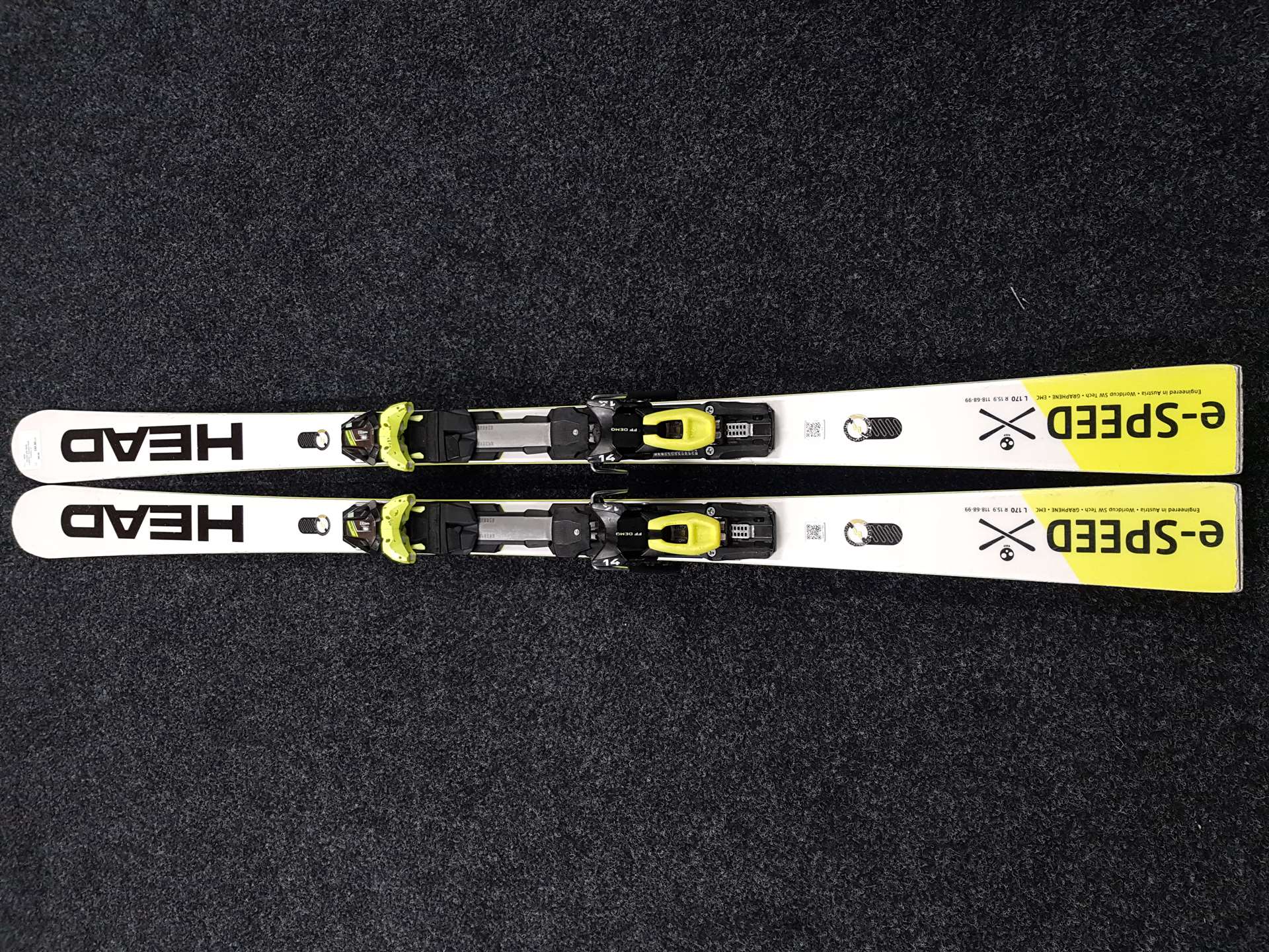 Použité lyže HEAD e-SPEED + vázání Head Freeflex 14