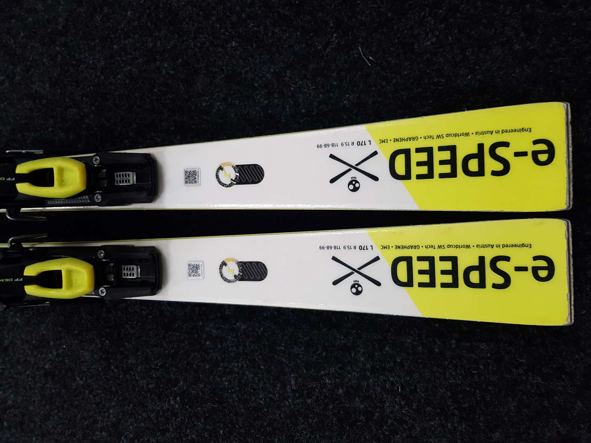 Použité lyže HEAD e-SPEED + vázání Head Freeflex 14