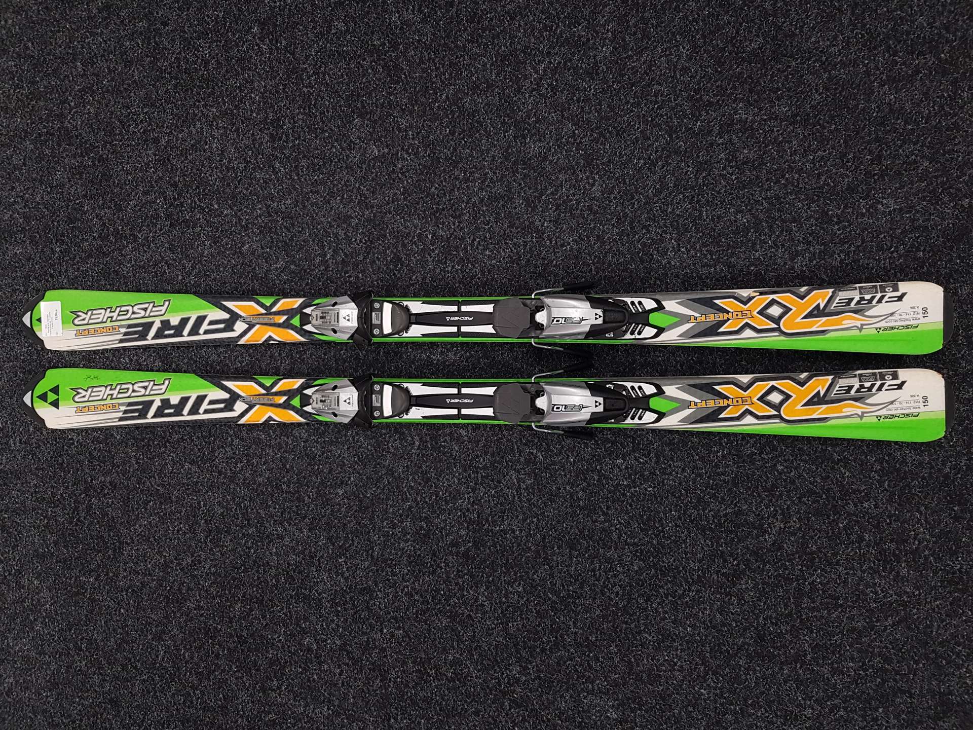 Gebrauchte FISCHER Firetech Concept Ski + Fischer FS10 Bindungen