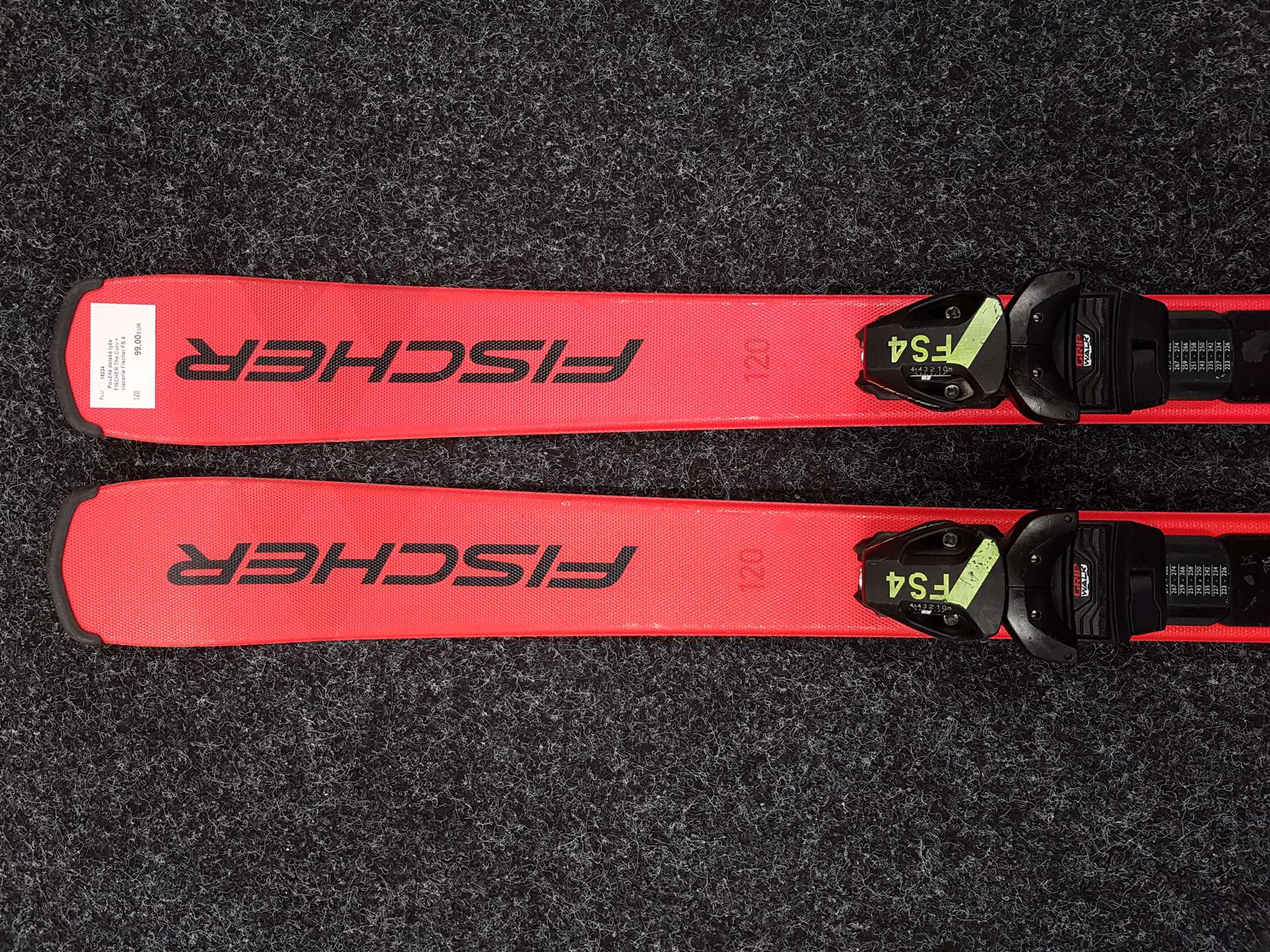 Použité detské lyže FISCHER The Curv + viazanie Fischer FS 4