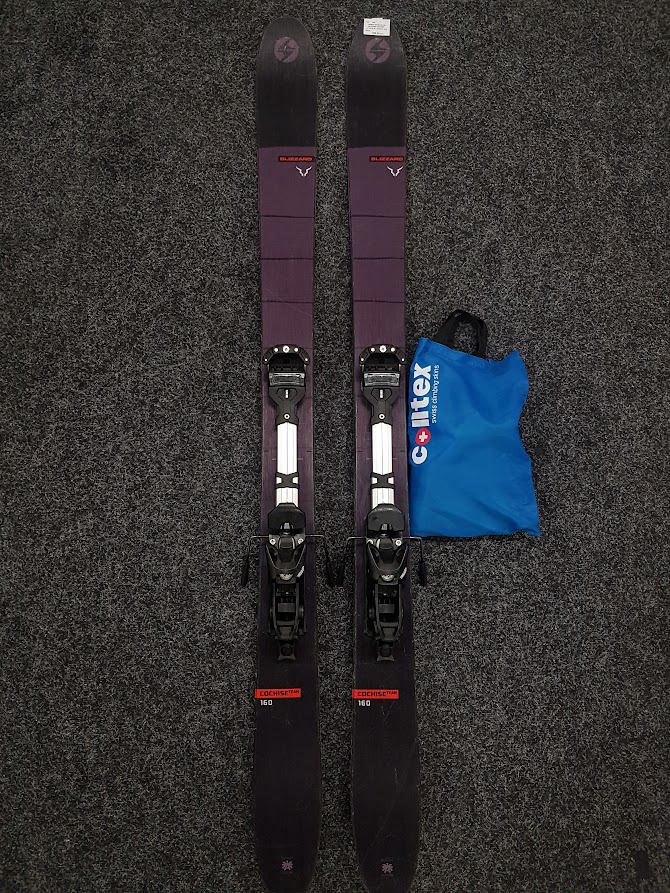Bazárové skialpové lyže BLIZZARD COCHISE + Ambition 10 + Jazdené pásy