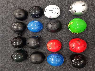 Použité prilby Mix 16 ks (XS-XL)